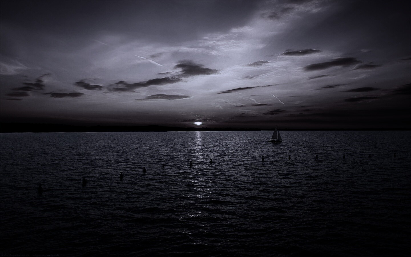 Морской закат обои