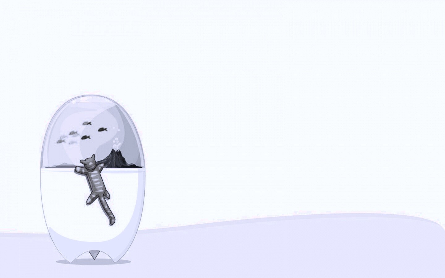 Кот прыгает на аквариум обои