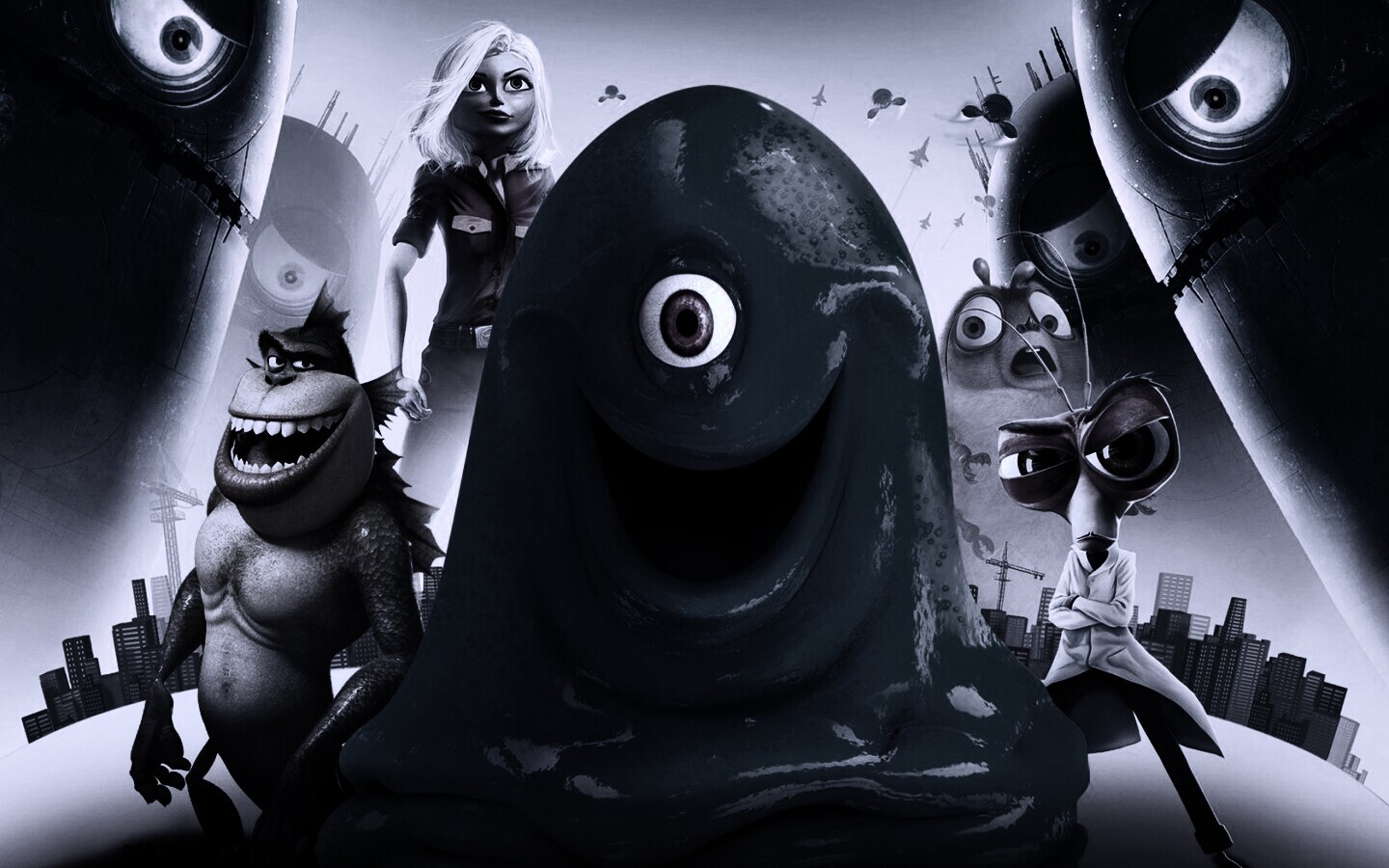 Монстры против пришельцев обои