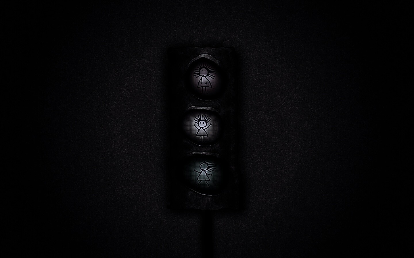 Нарисованный светофор обои