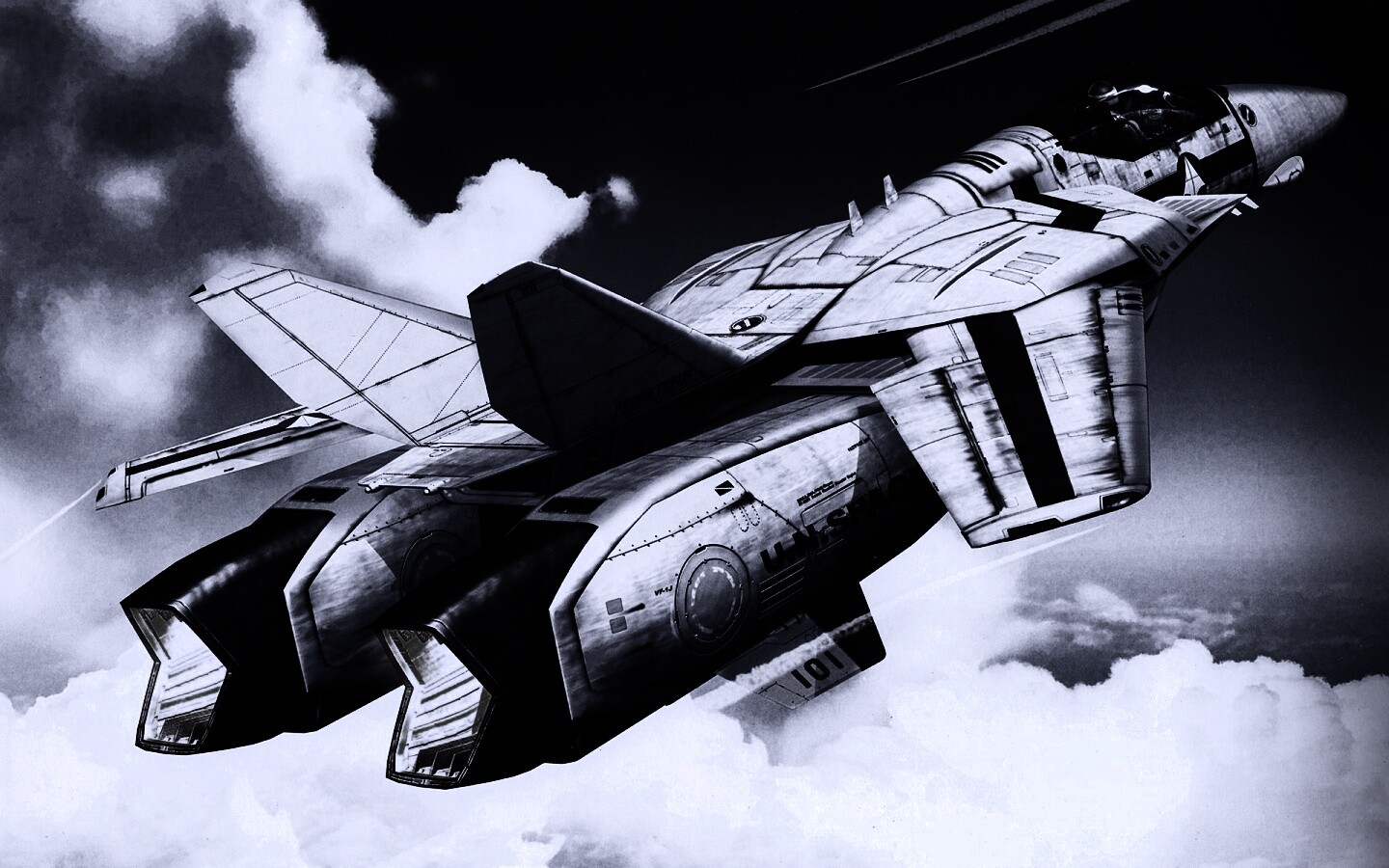 Реактивный самолёт будущего обои