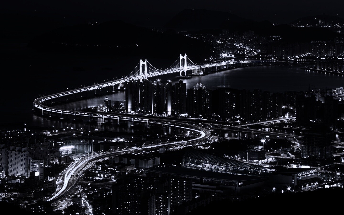 Ночной город обои