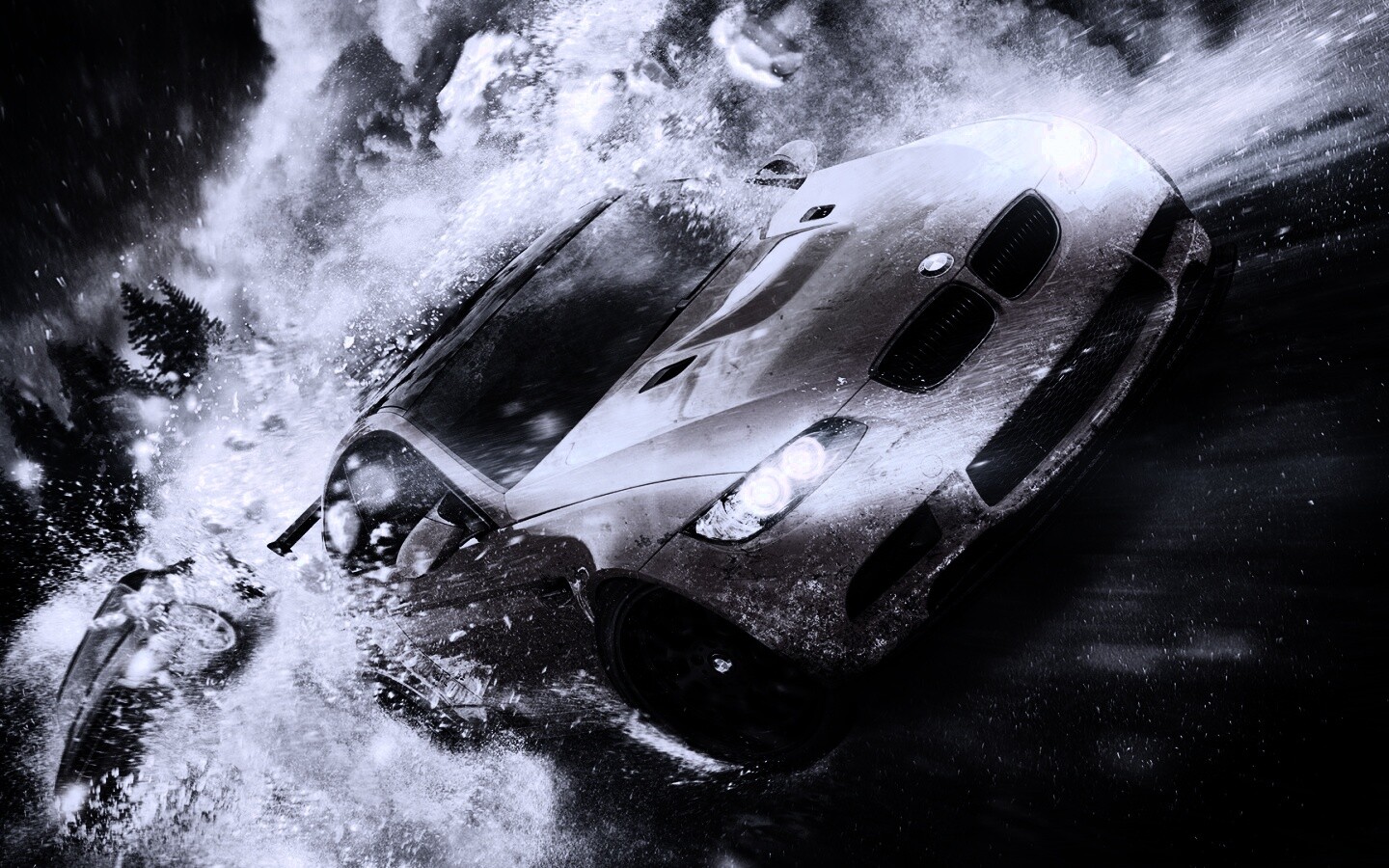 Погоня за оранжевым BMW обои