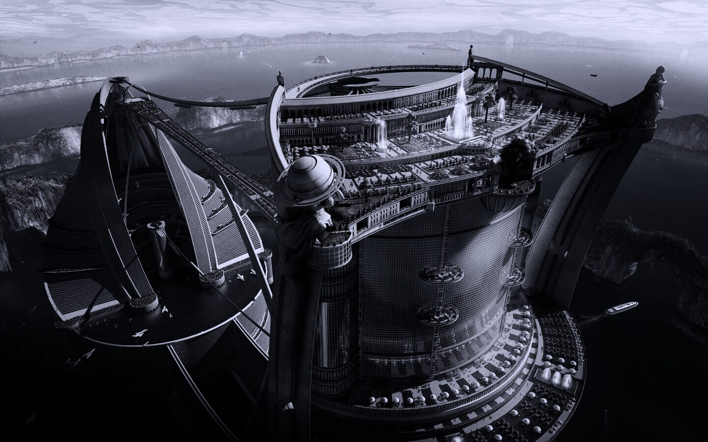 Город будущего обои