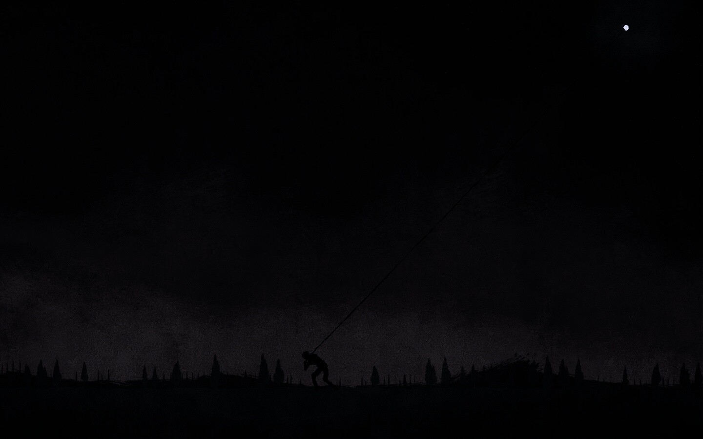 Человек тянущий звезду обои