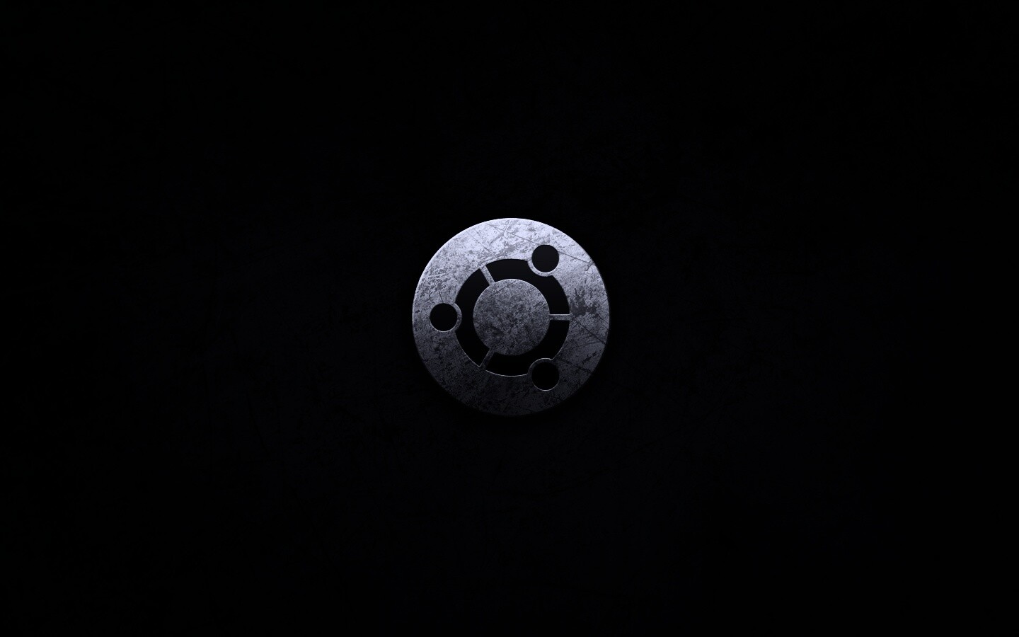 Логотип убунту из металла обои