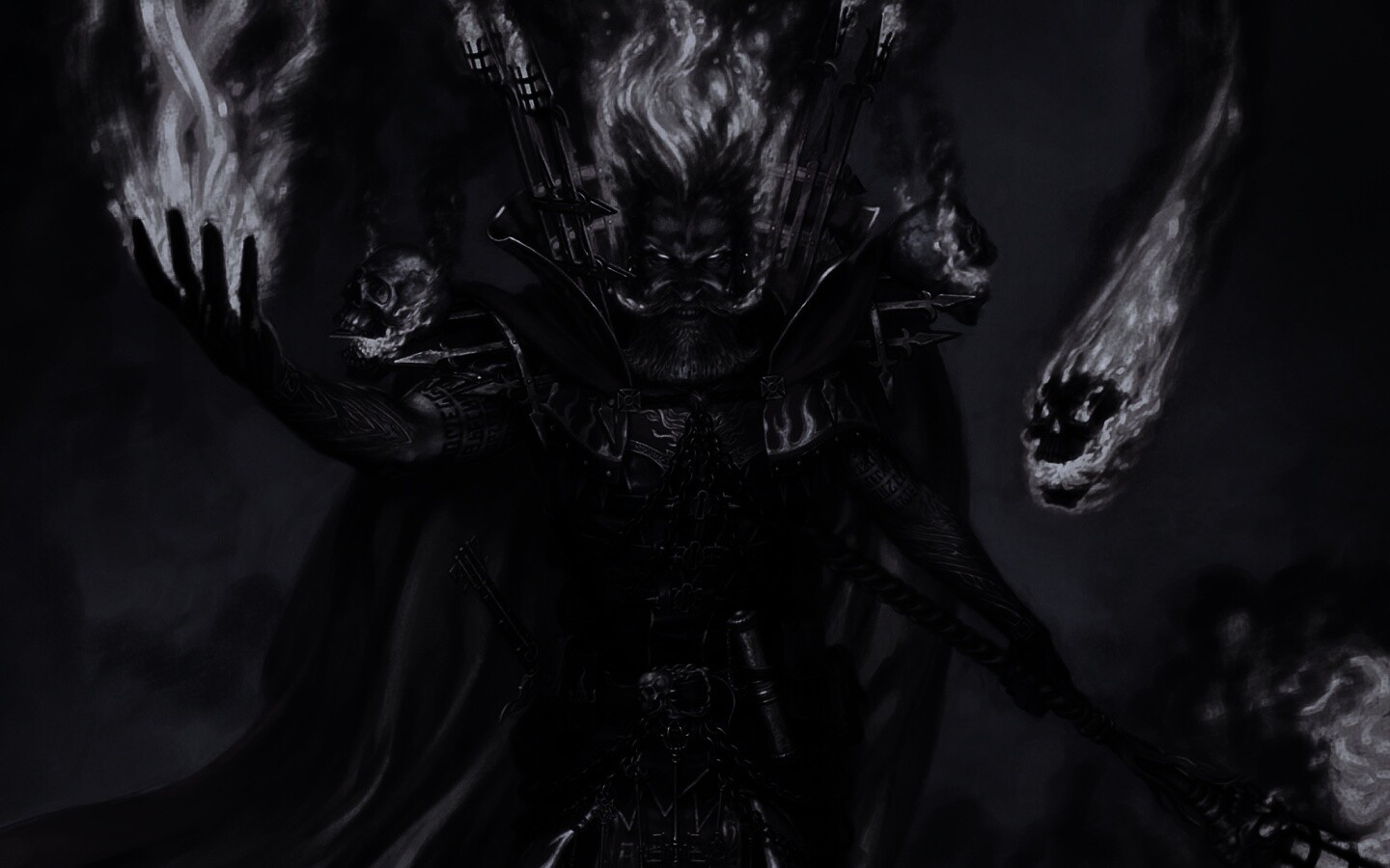 Огненный демон обои