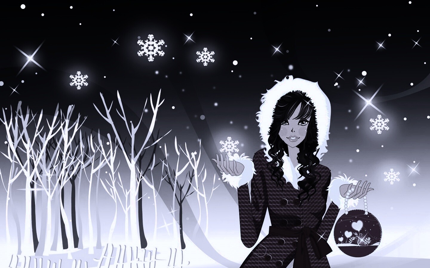 Модный новый год обои