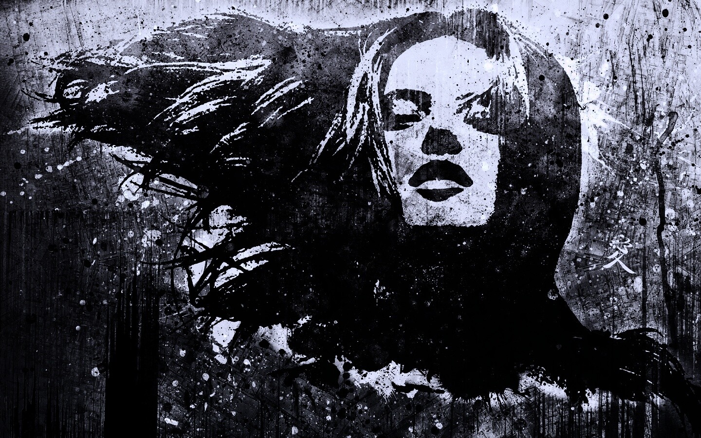 Стильный коллаж с девушкой обои