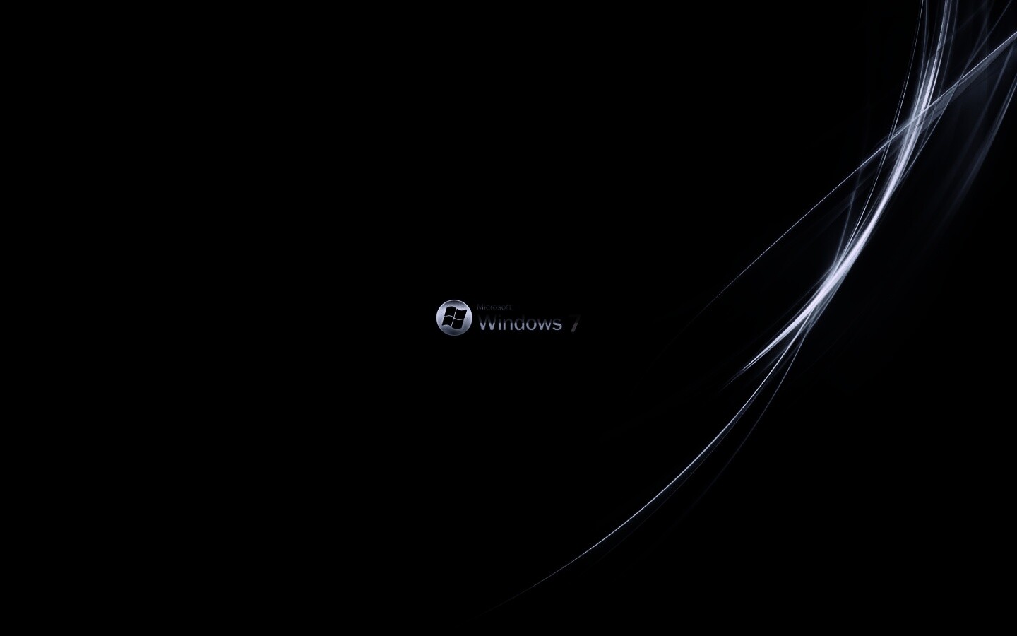 Темный фон Windows 7 обои