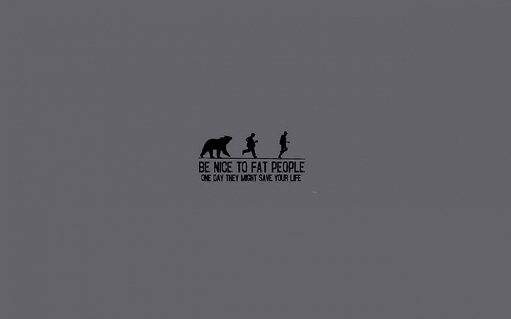 Be nice to fat people обои