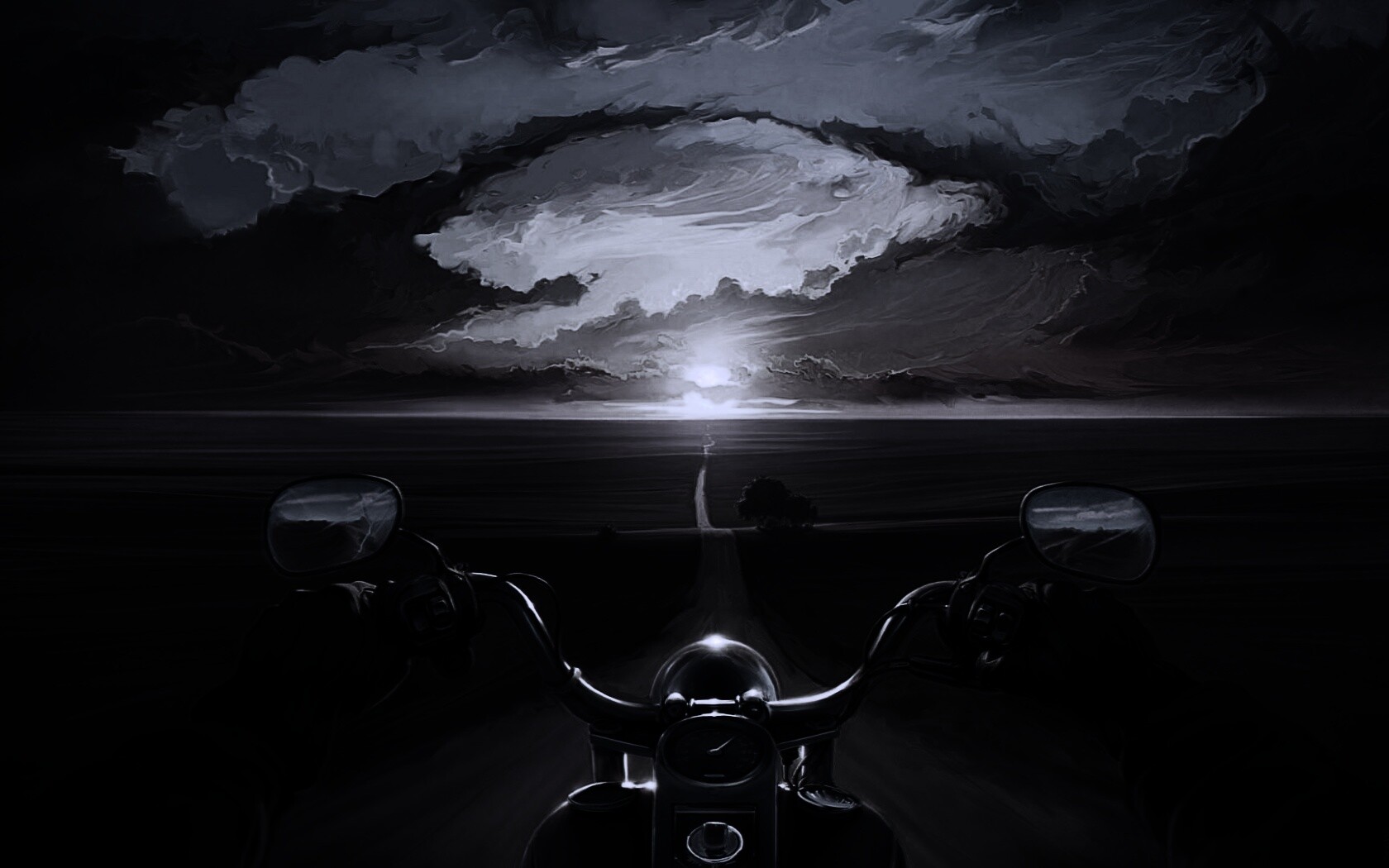 Дорога на закат обои