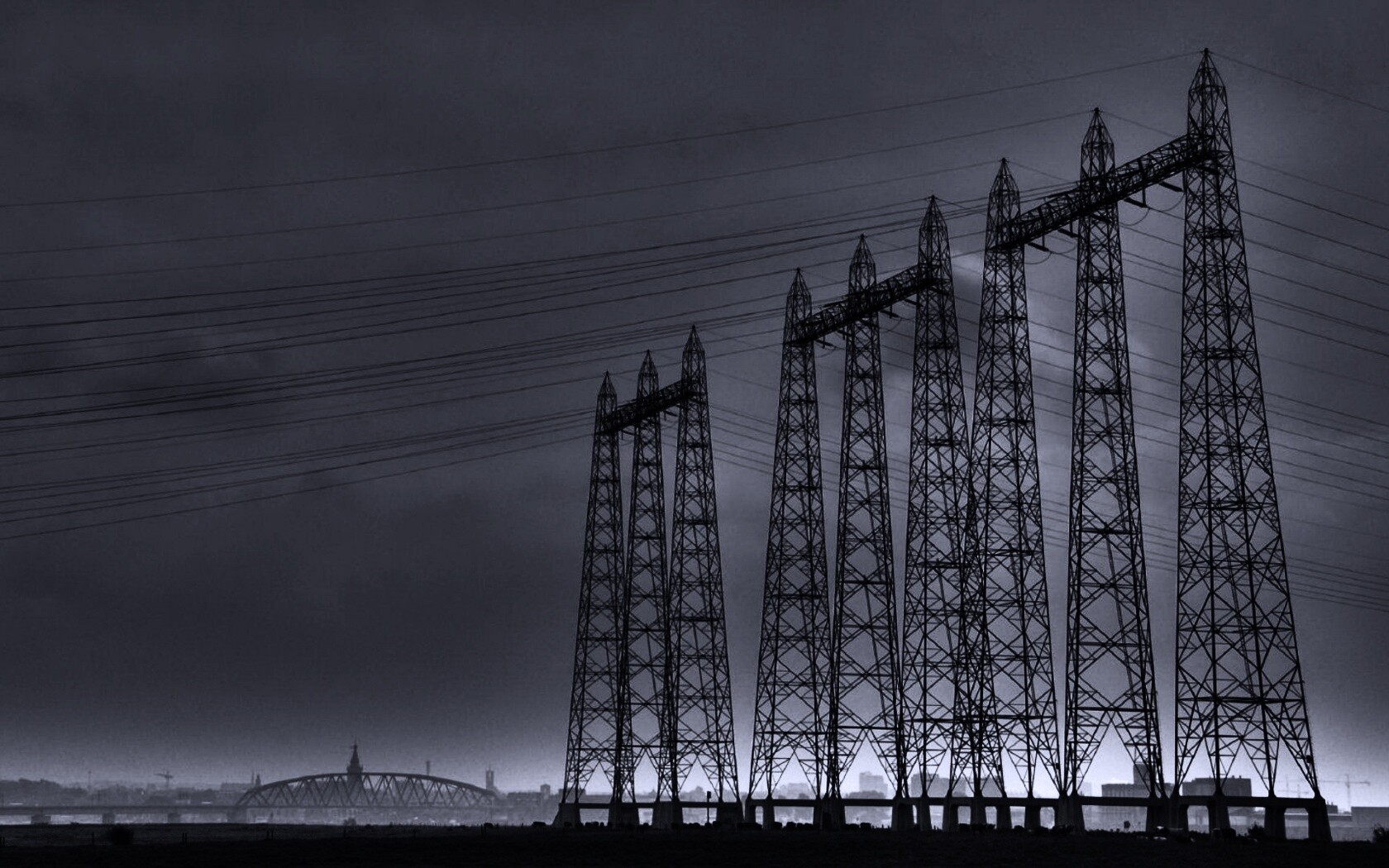 Линии электропередачи обои