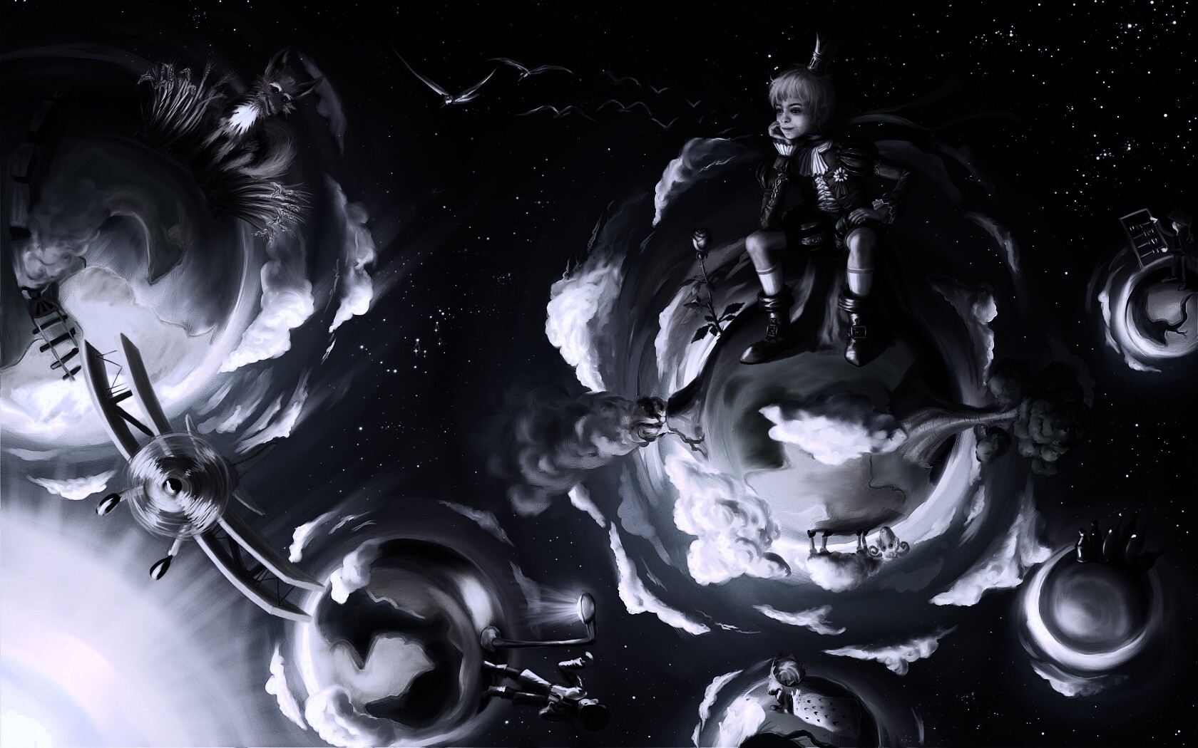 Арт на сказку Маленький Принц обои