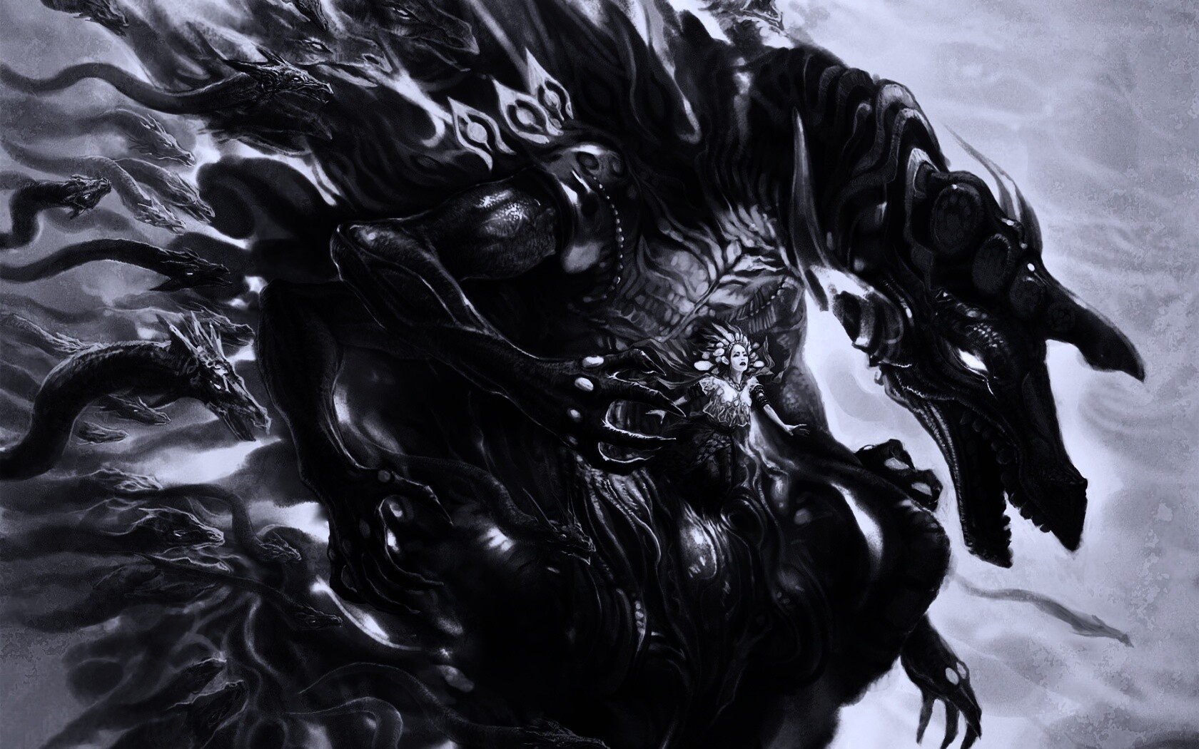 Демон похищающий девушку обои