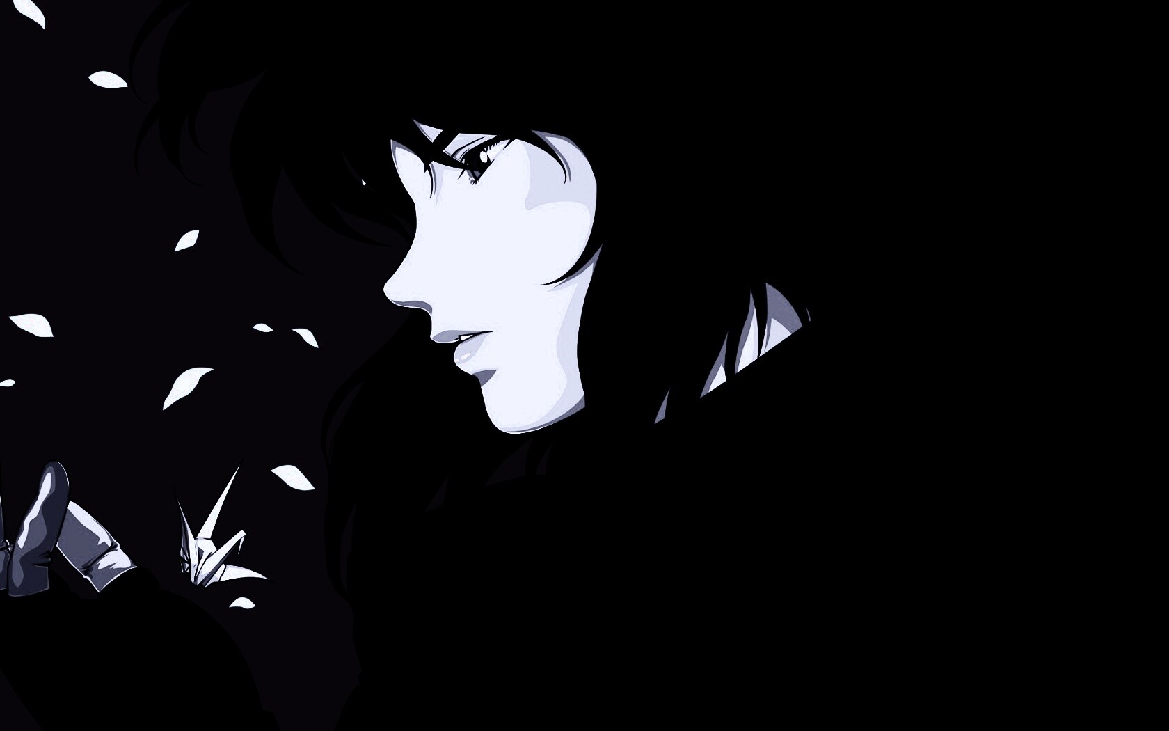 Девушка делает оригами обои