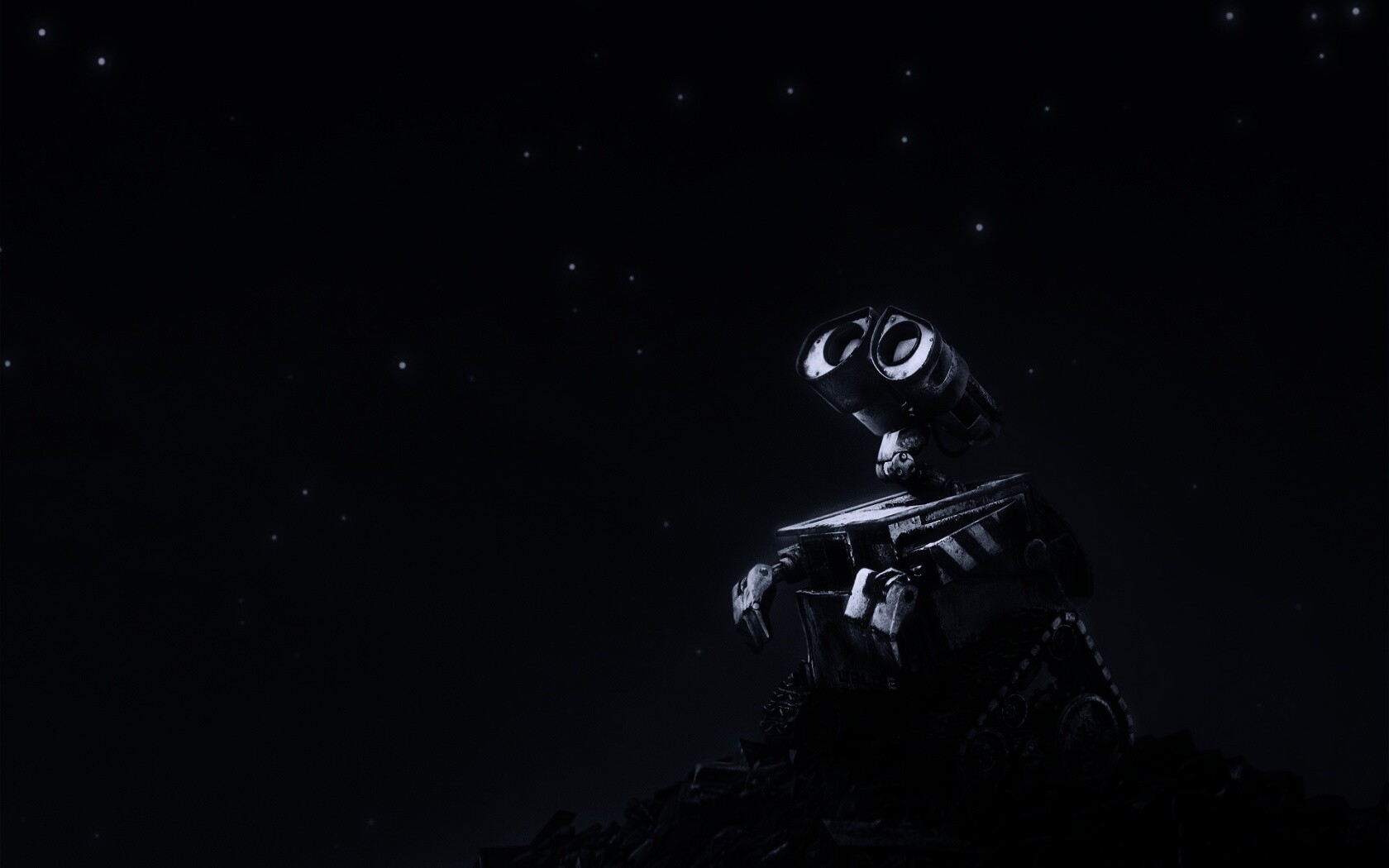 Валли смотрит на звезды обои