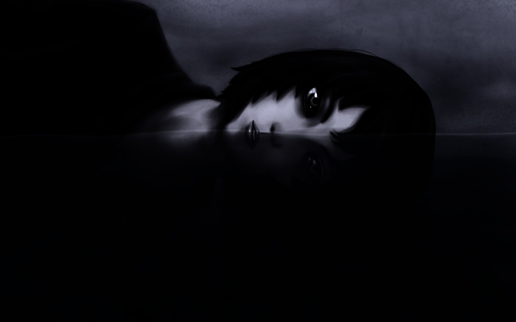 Девочка в воде обои