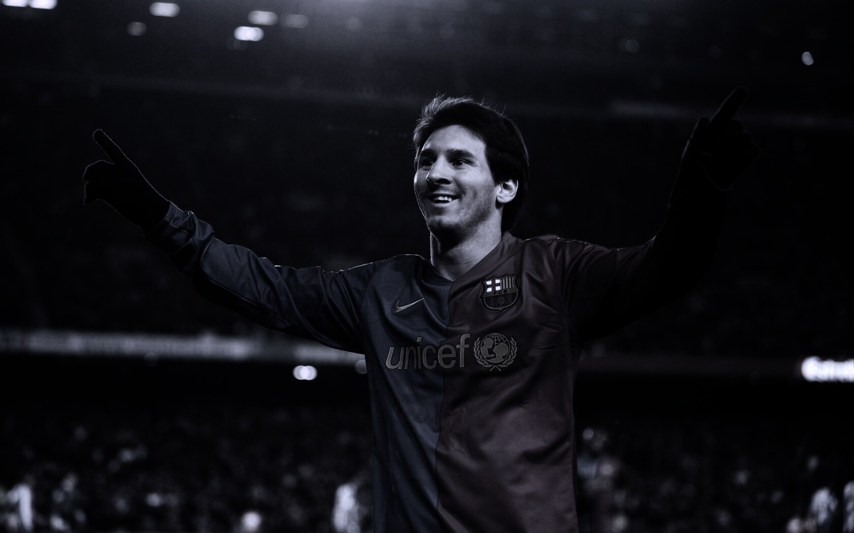 Месси на поле обои