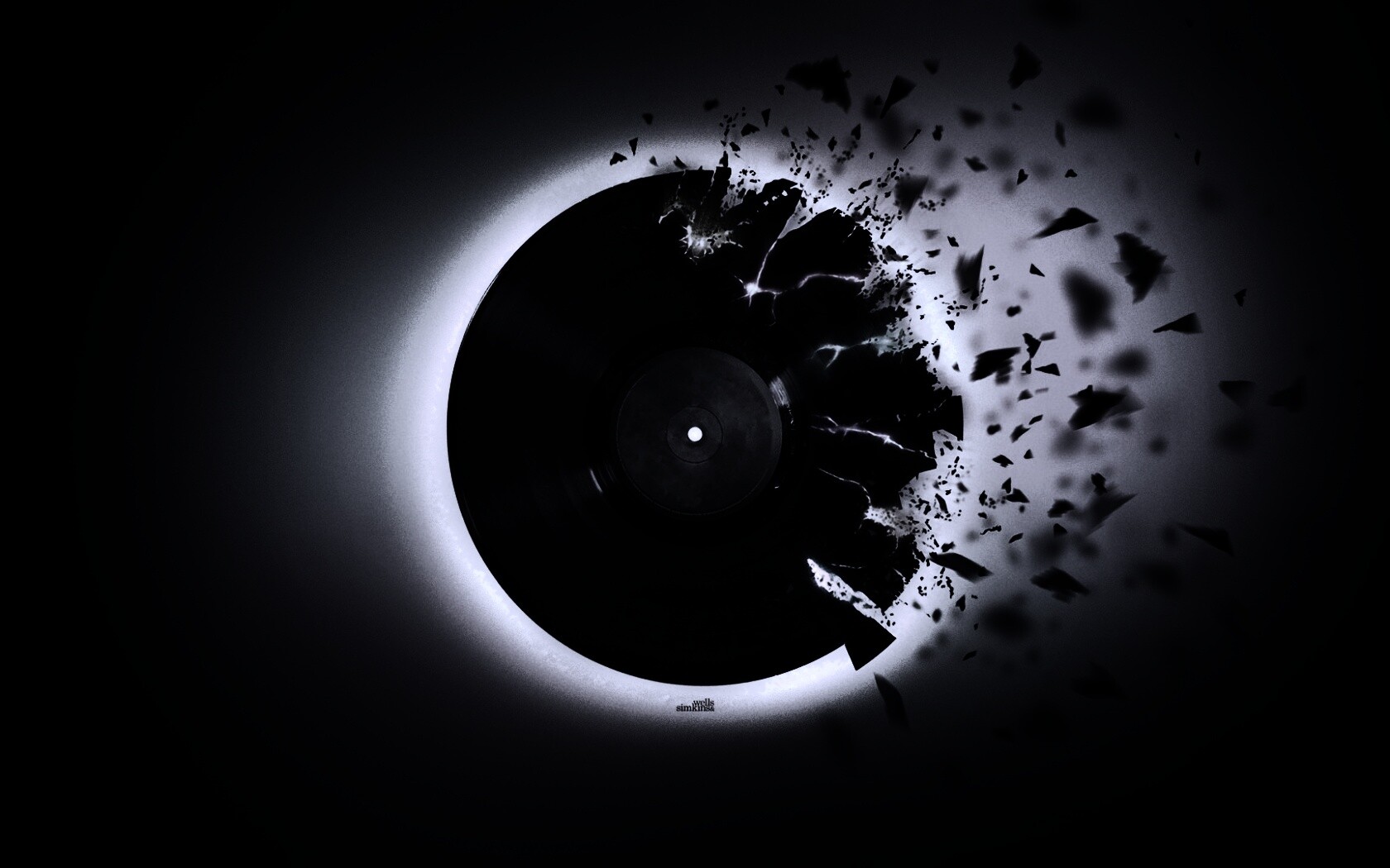 Разрывающийся винил обои