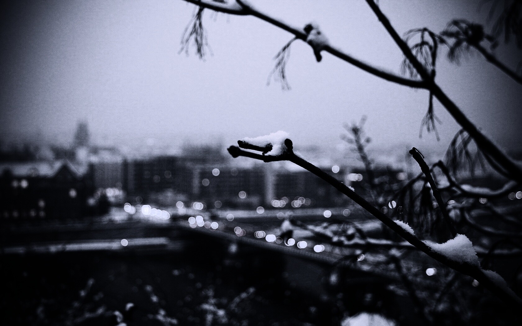 Зима в городе обои