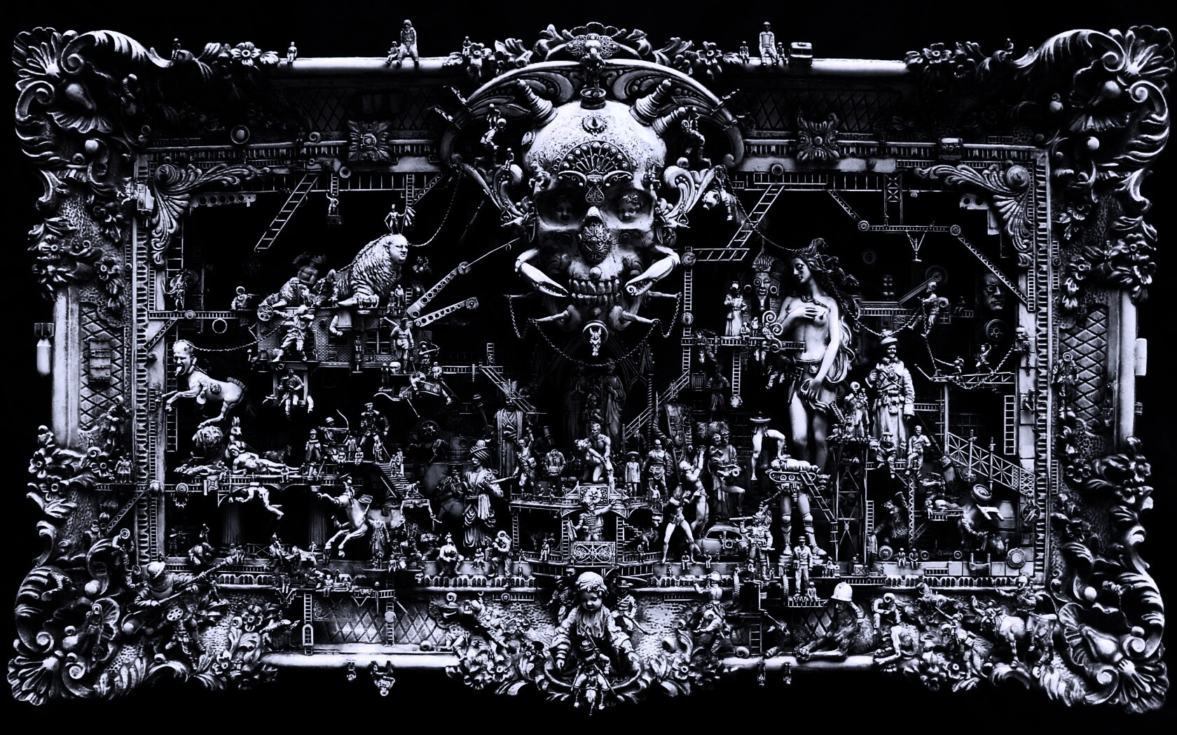 Адская скульптура обои