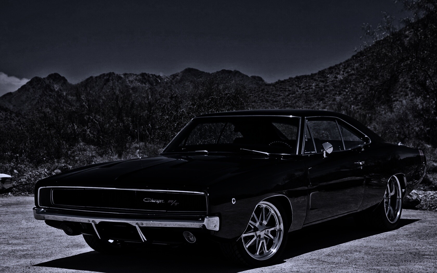 Черный Додж обои