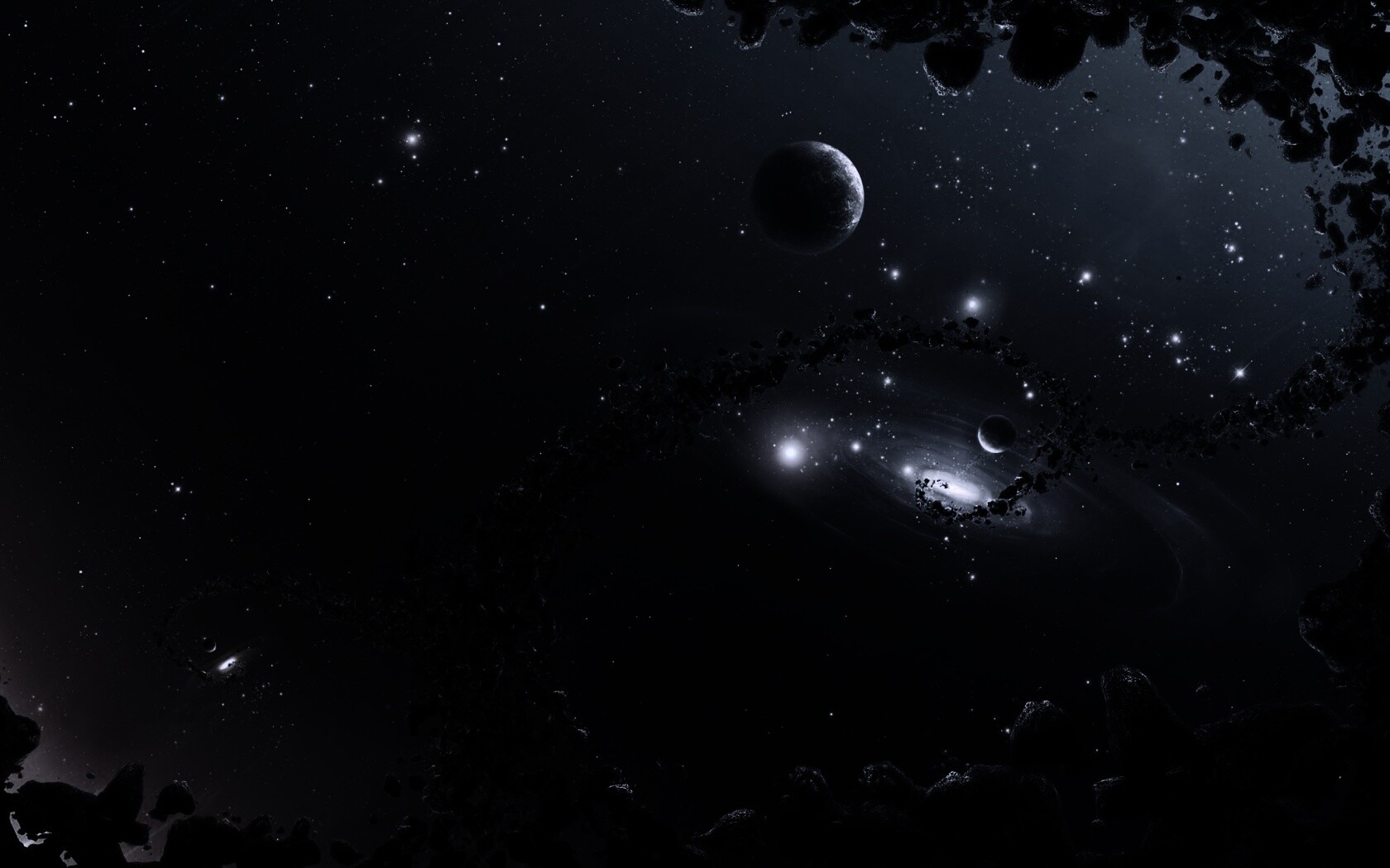 Причудливый пояс астероидов обои