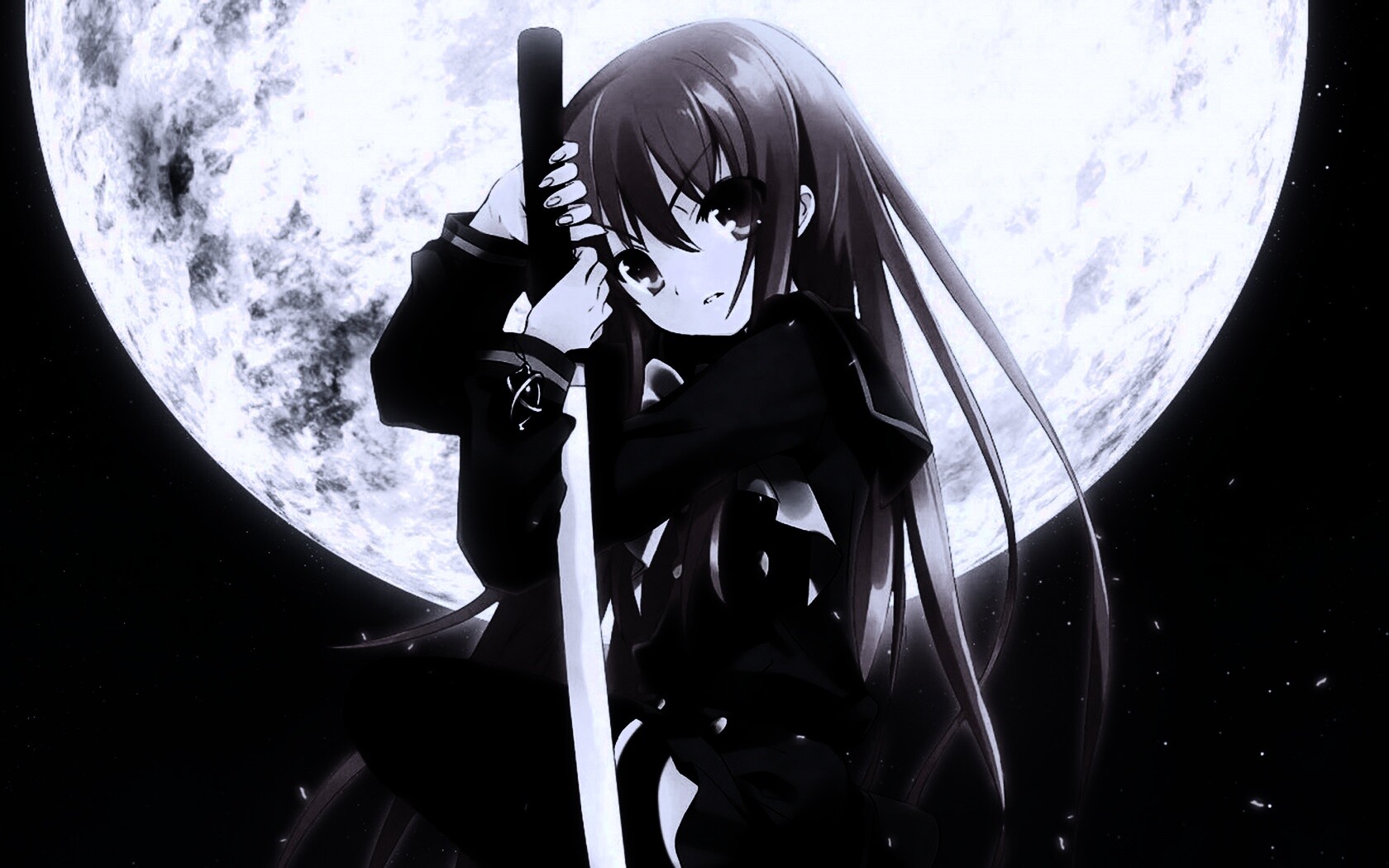 Девочка с катаной обои