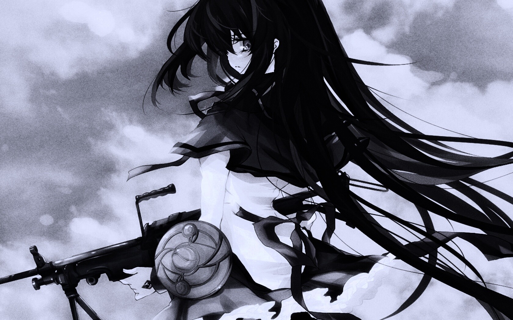 Девушка с автоматом обои