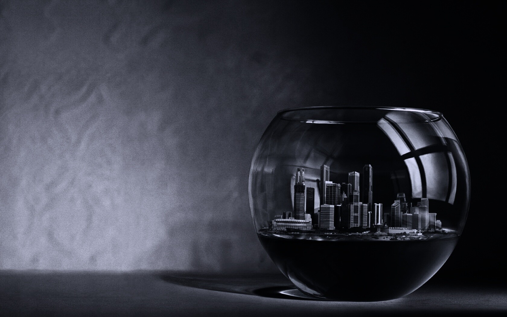 Город в аквариуме обои