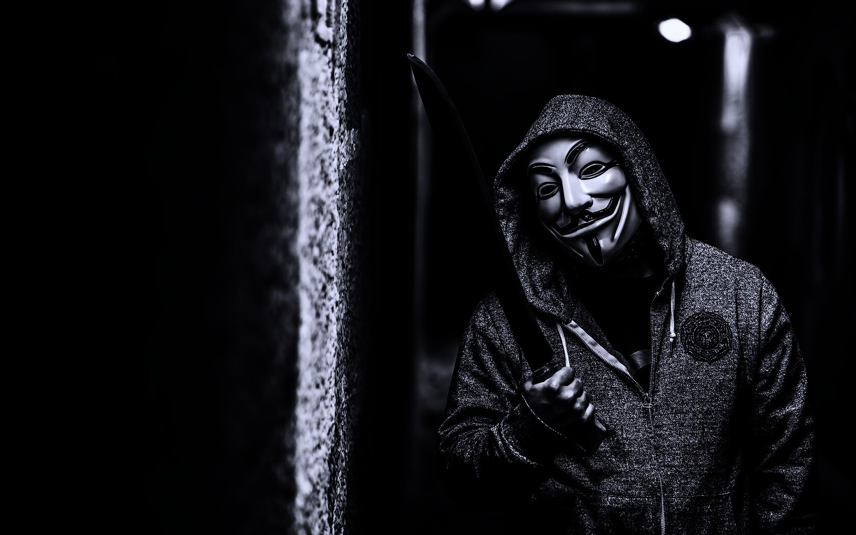 Человек в маске анонимуса обои