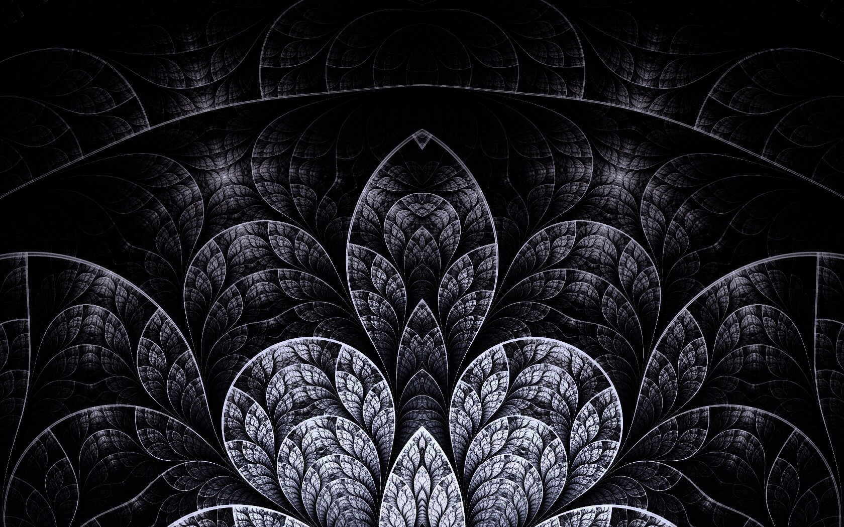 Фрактальные листья обои