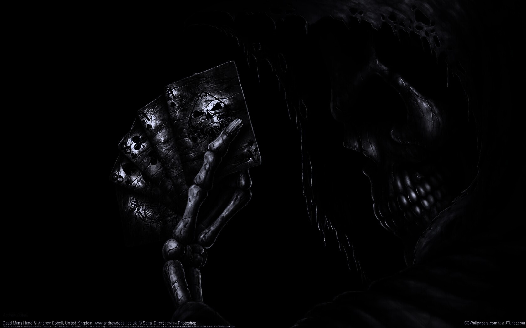 Смерть с картами обои