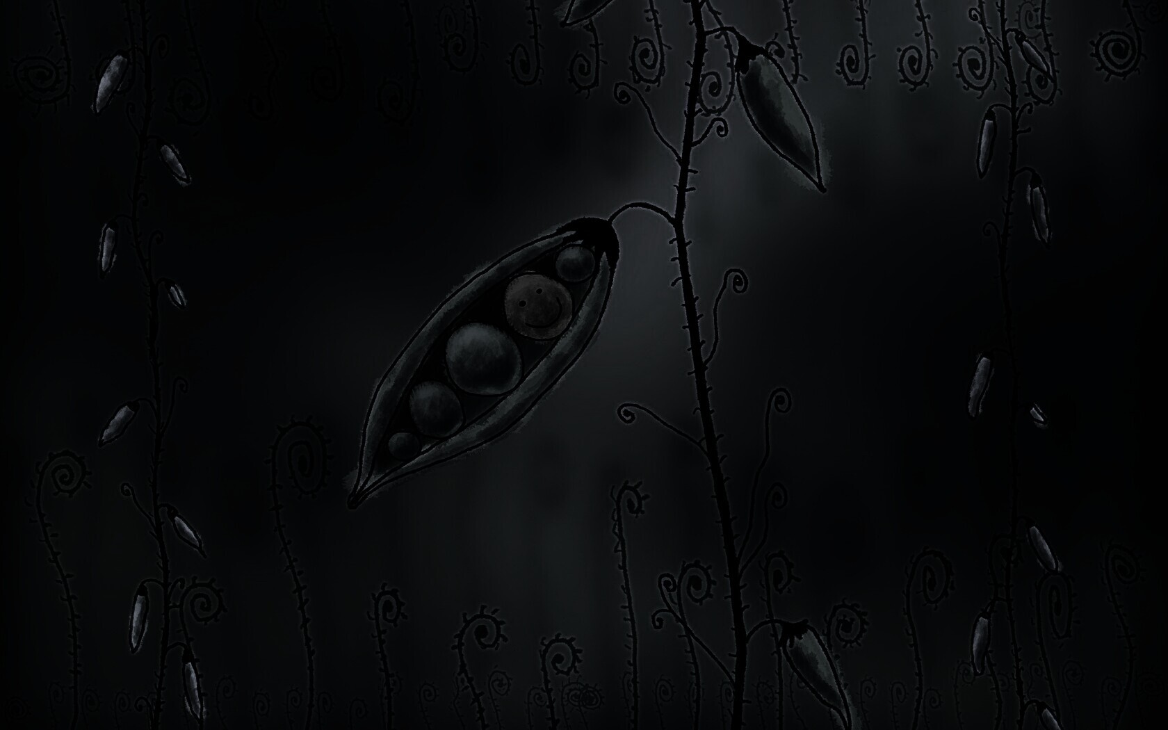 Мультяшная горошина обои