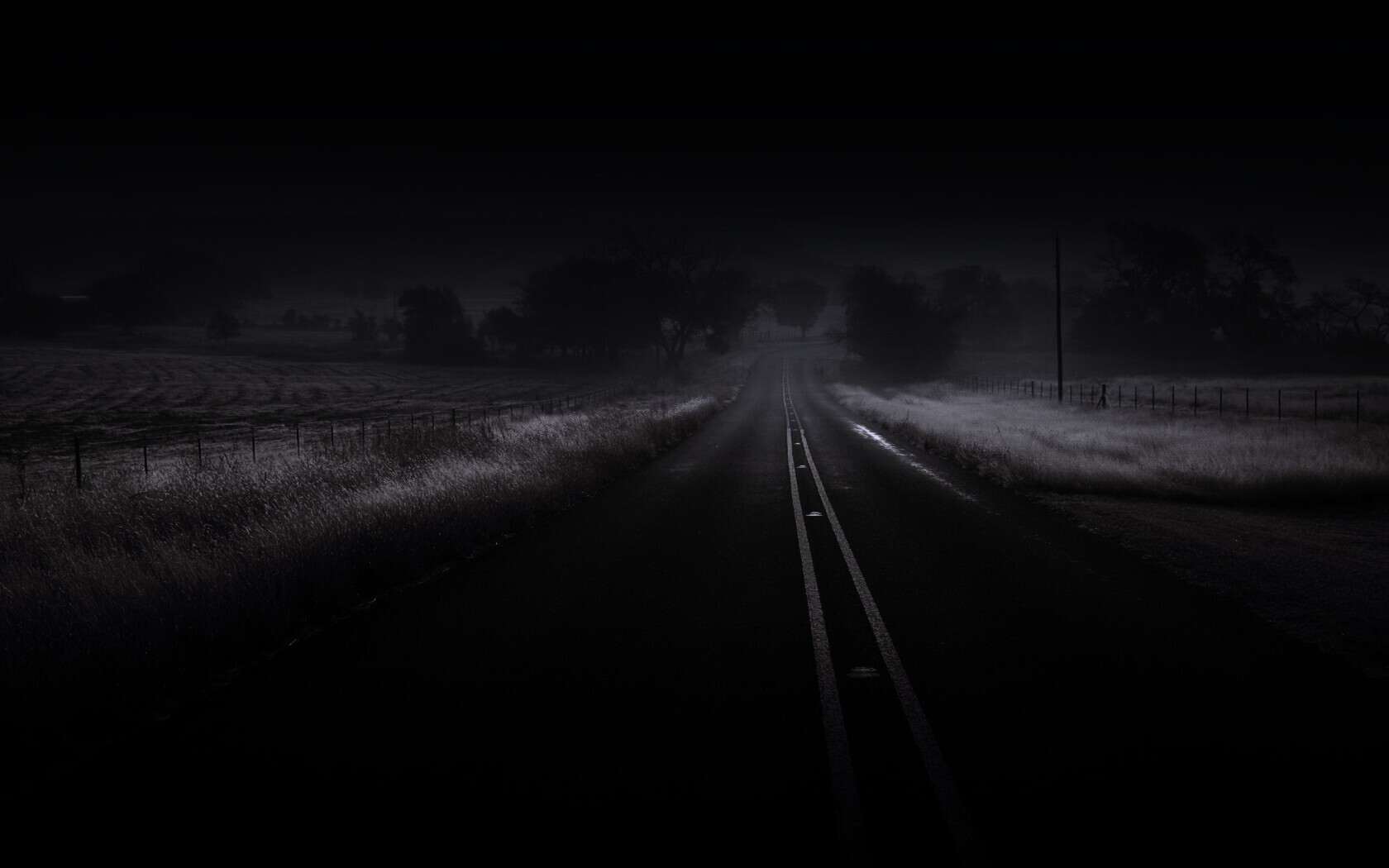 Туманная дорога обои