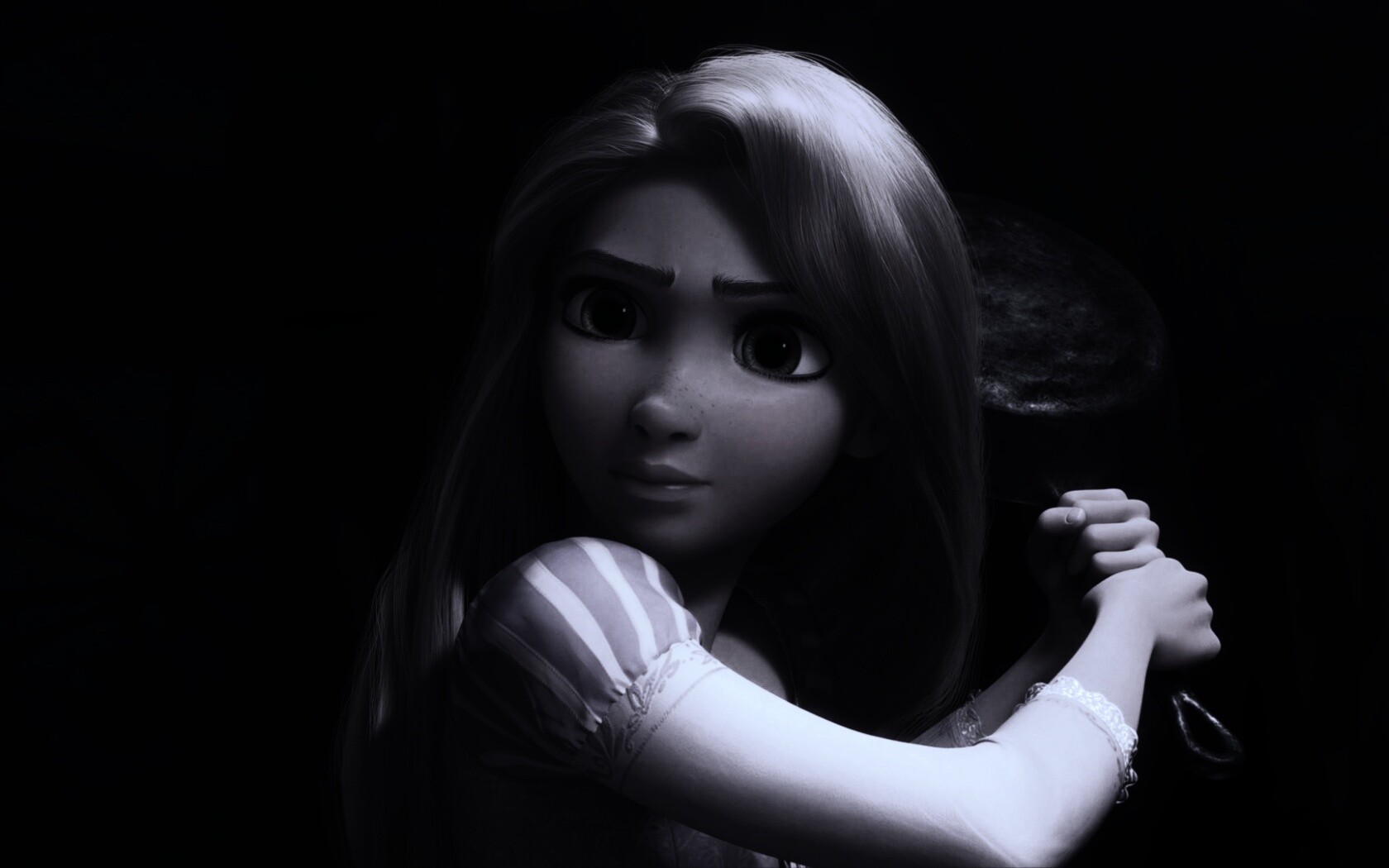 Рапунцель с сковородкой обои