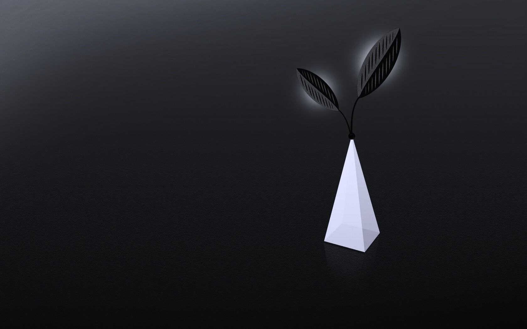 Пирамида и листик обои