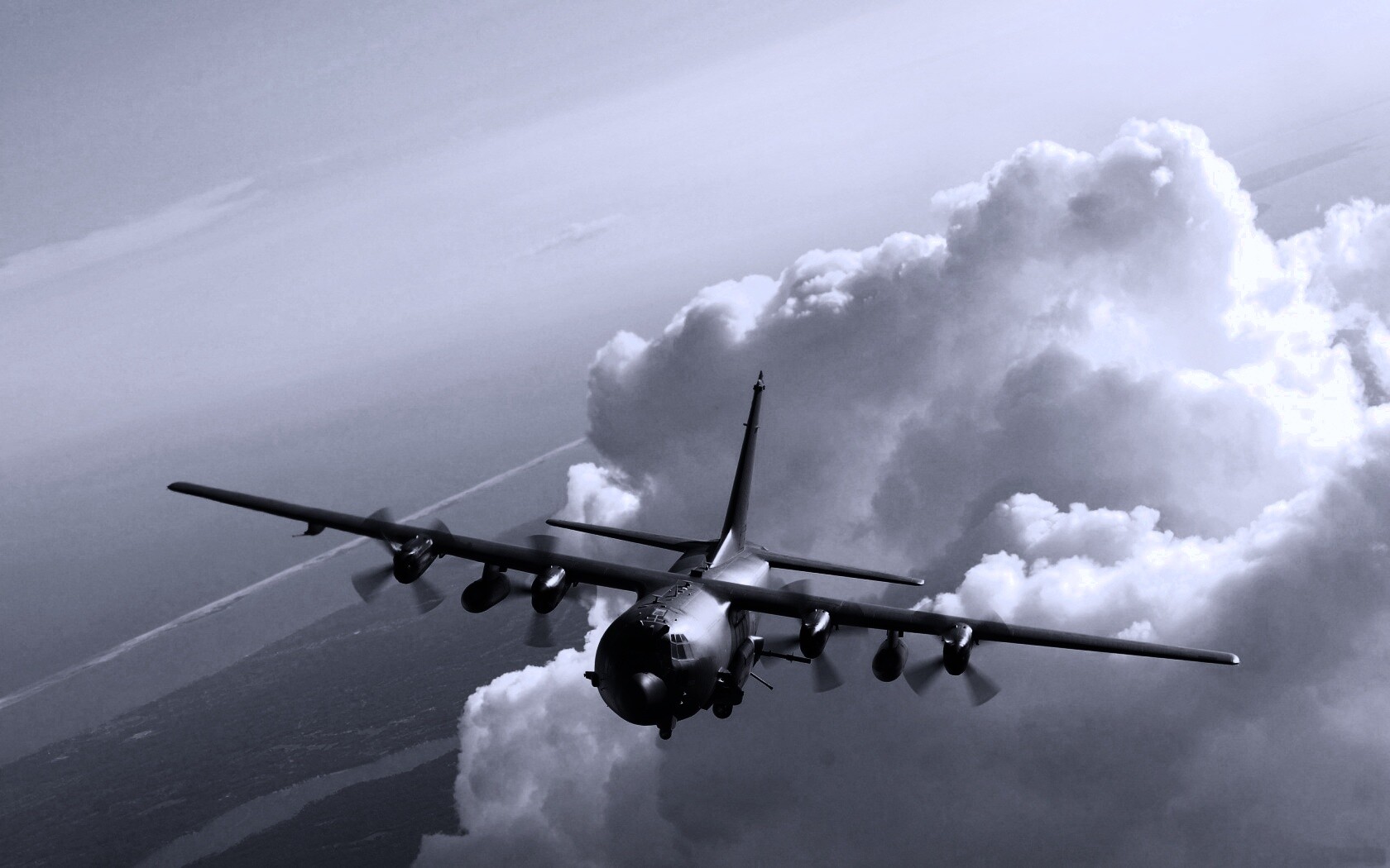 Самолет АС-130 обои