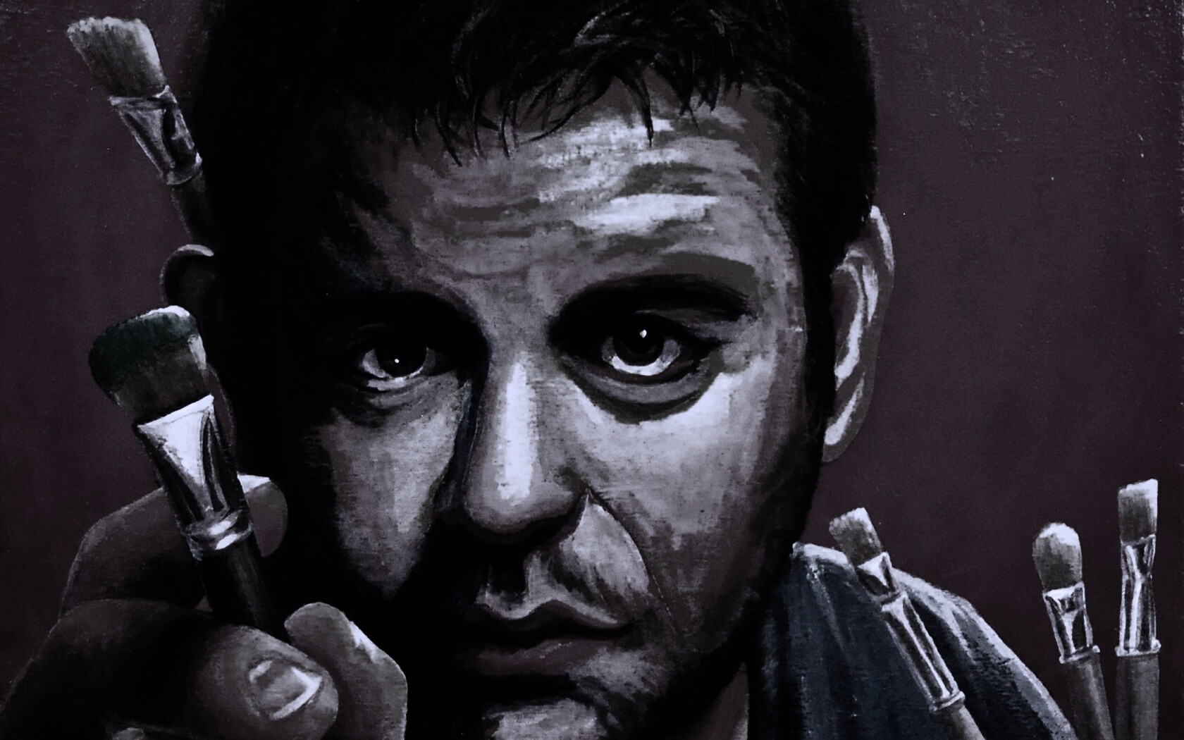 Нарисованный художник обои