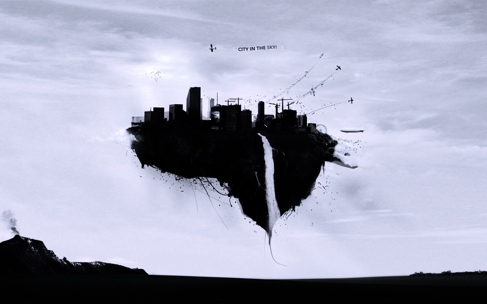 Небесный город обои