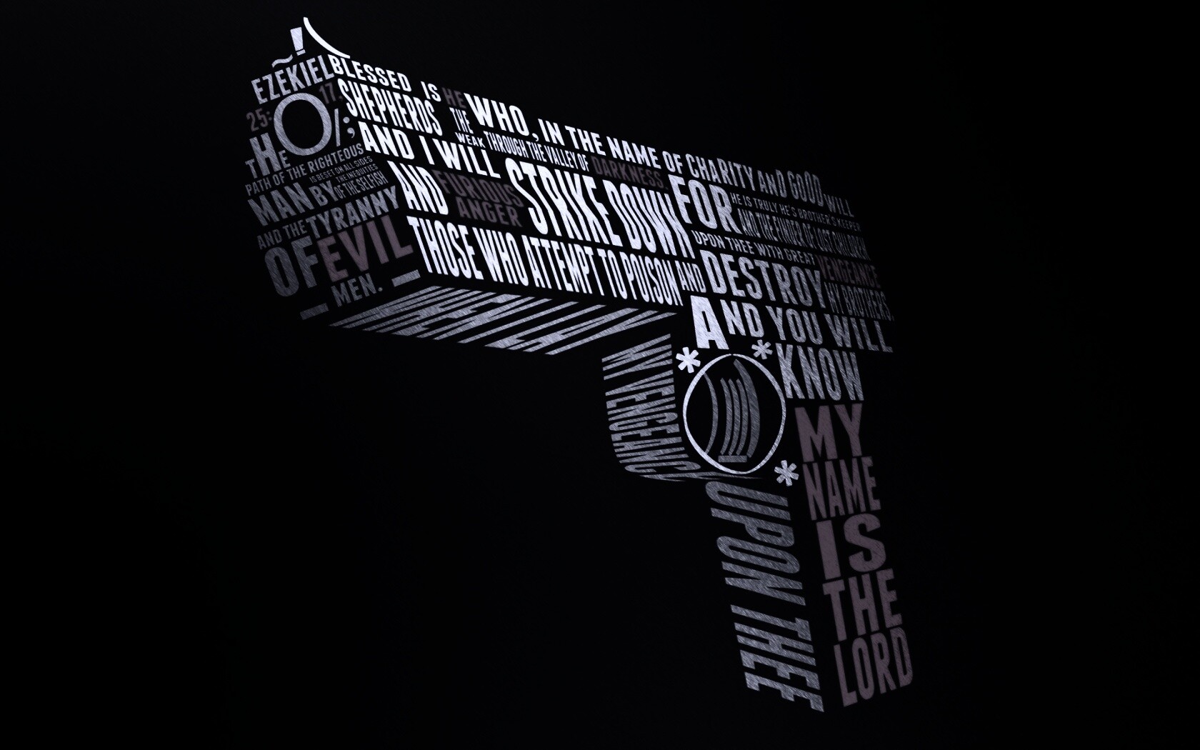 Пистолет из слов обои