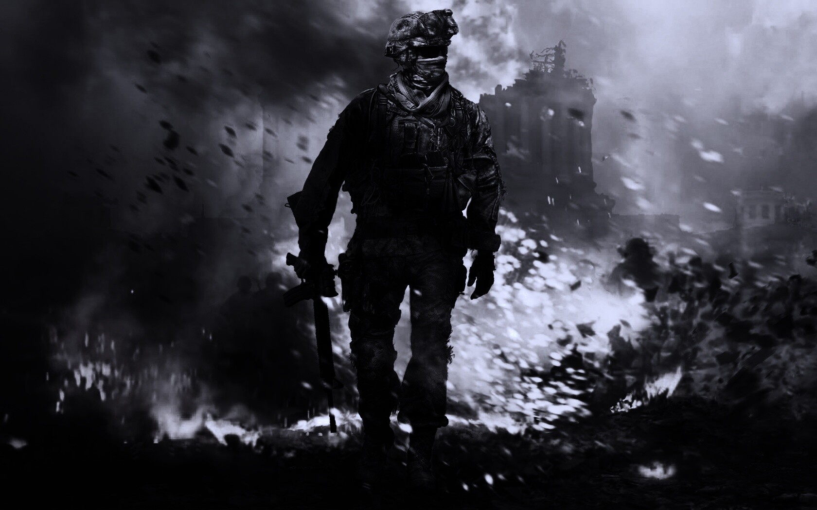 Солдат из modern warfare 2 обои