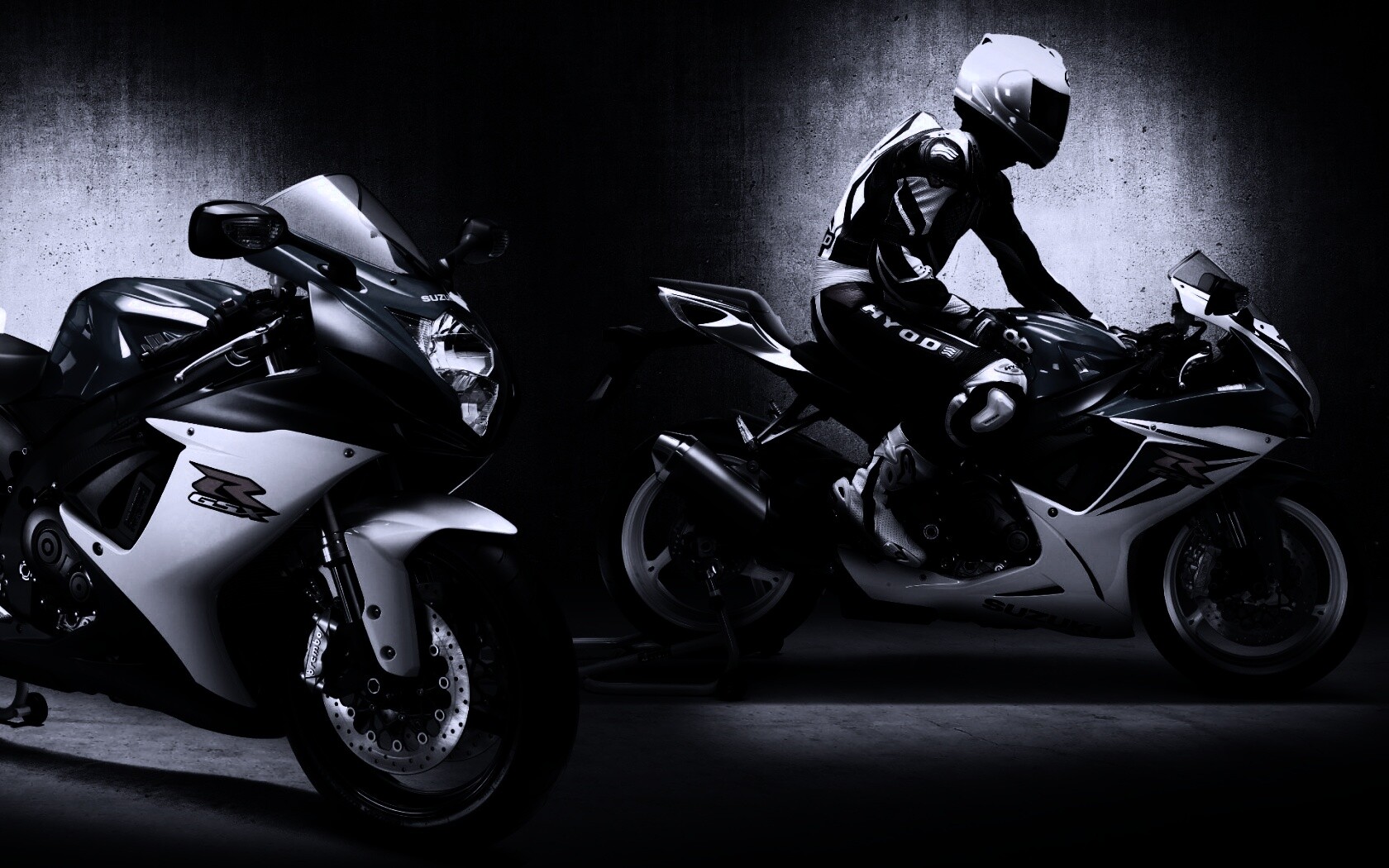 Suzuki и мотоциклист обои