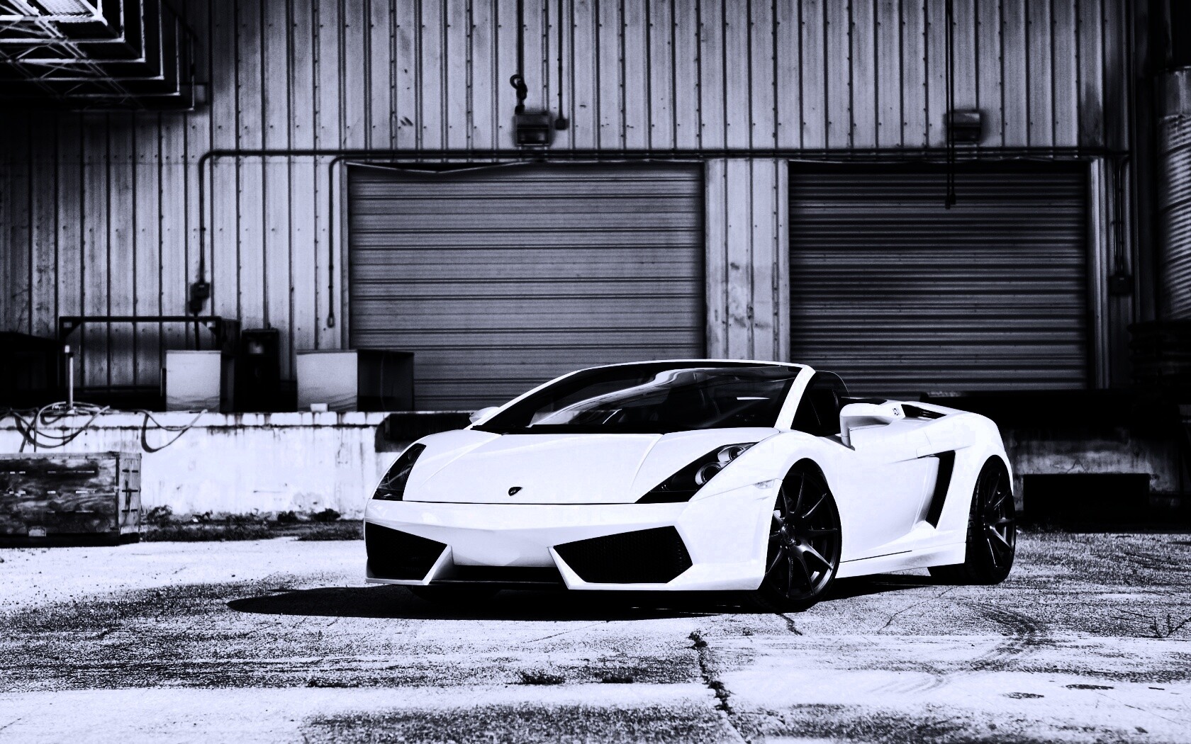 Белый спорткар Ламборгини Галлардо обои