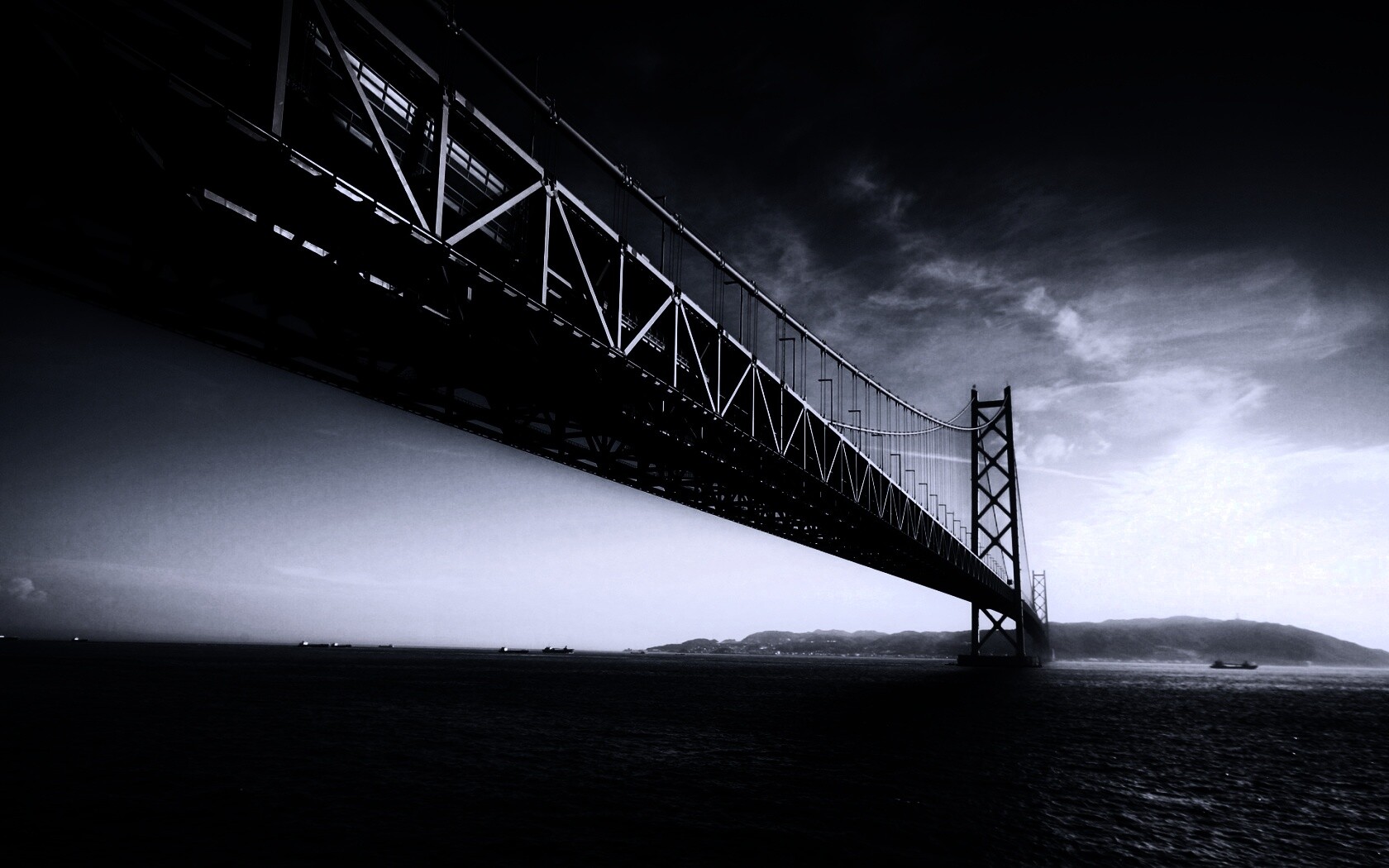 Мост Akashi Kaikyo в Японии обои