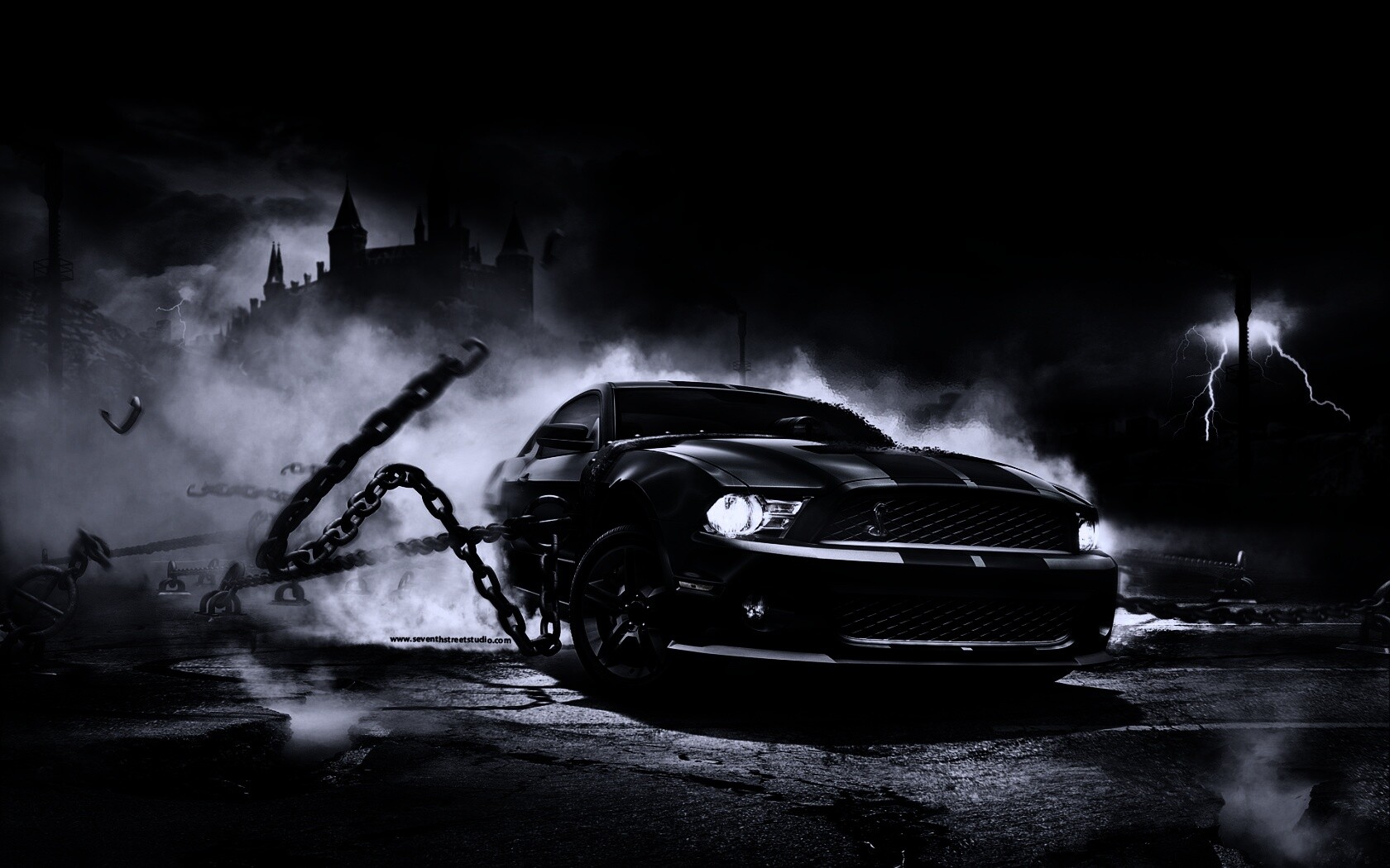 Ford Mustang рвёт цепи обои