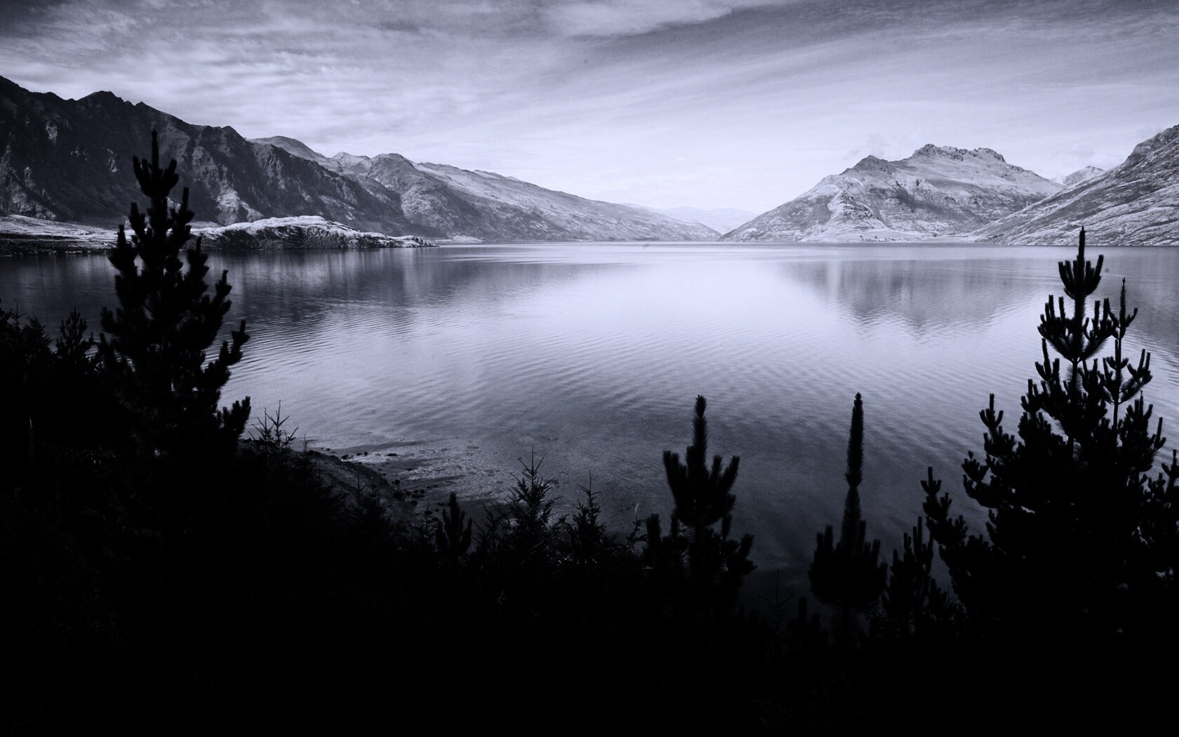 Безмятежное озеро в Новой Зеландии обои