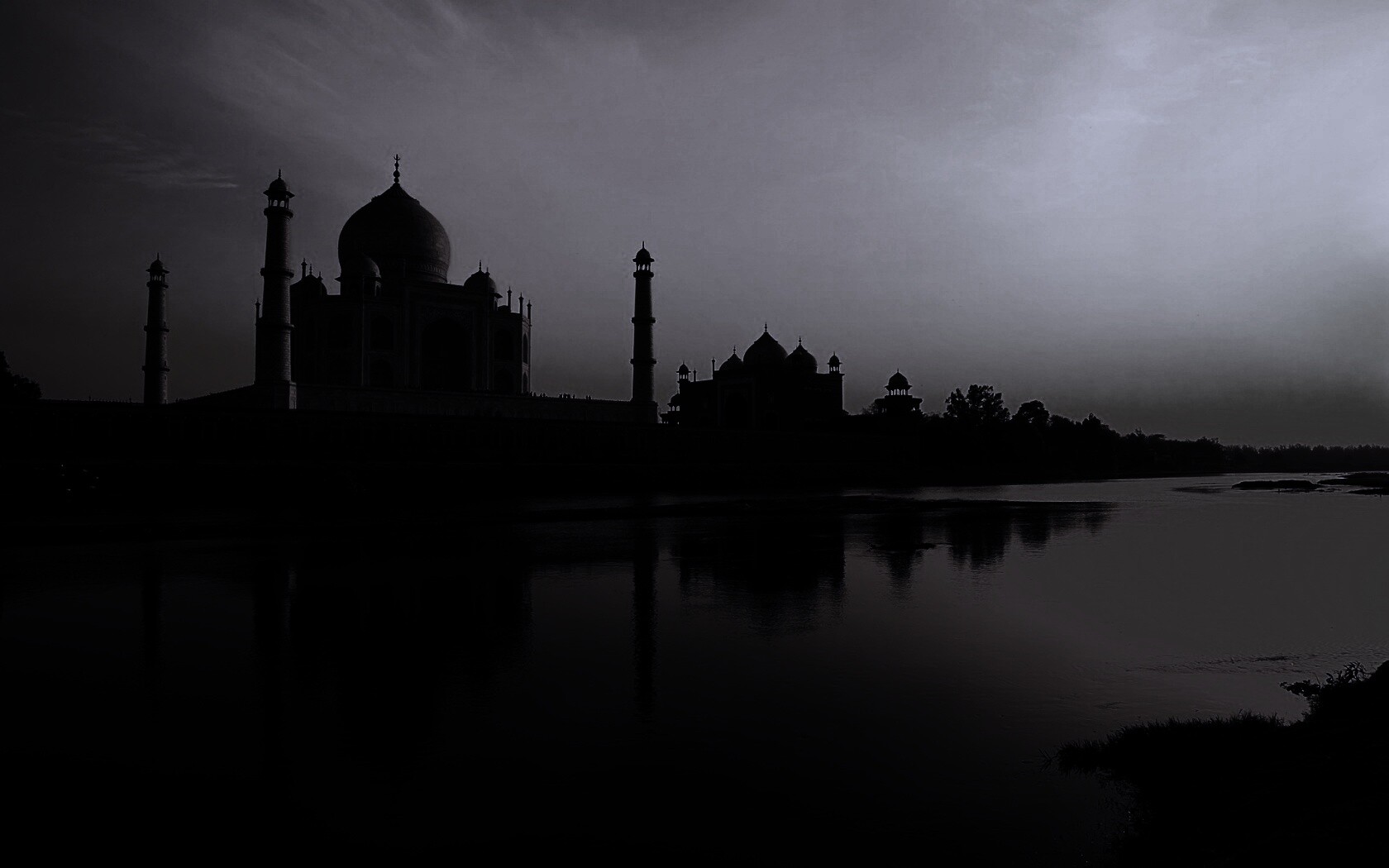Тадж Махал в сумерках обои