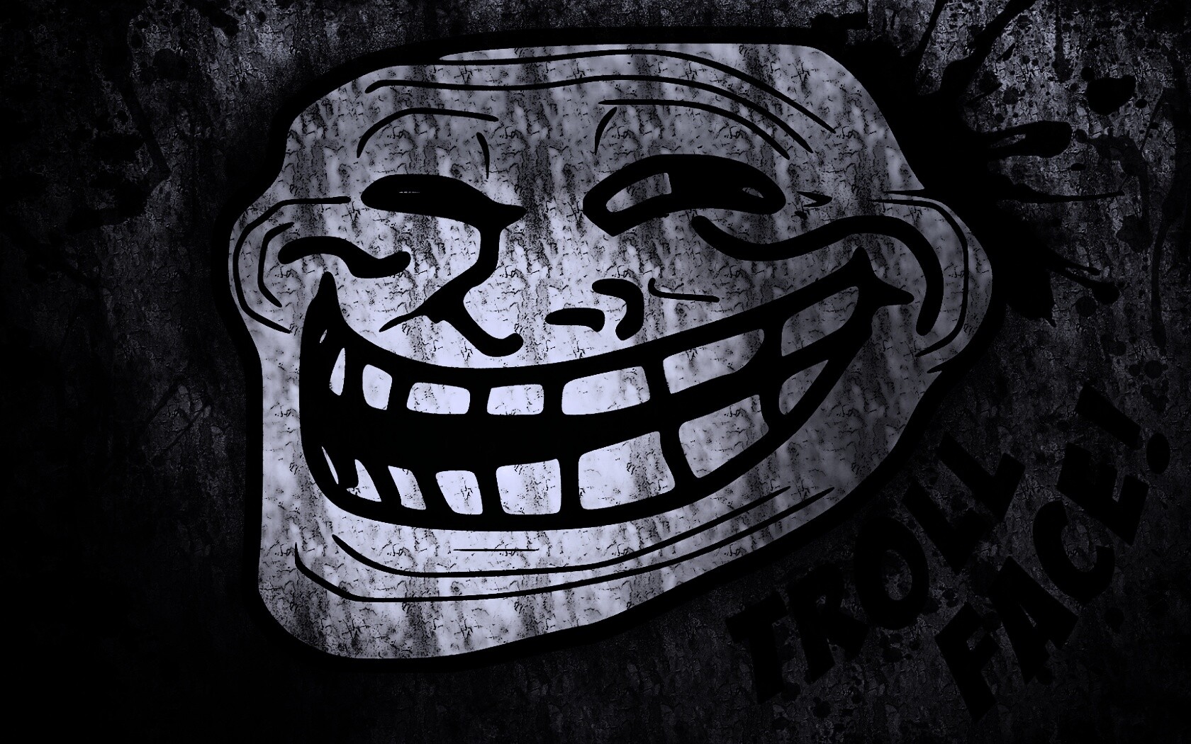 Trollface в стиле гранж обои